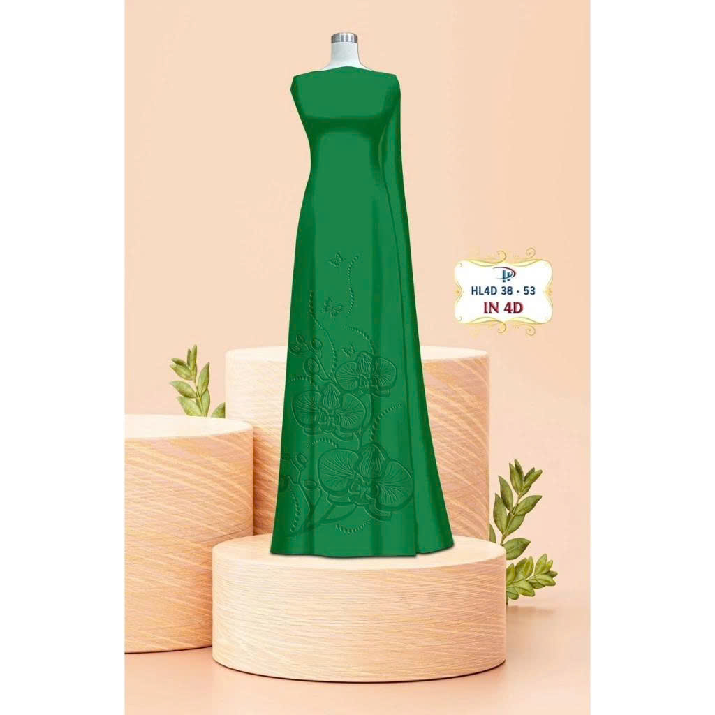 TÂY ĐÔ - VẢI MAY ÁO DÀI LỤA TÔ CHÂU IN 4D HỌA TIẾT HOA LAN DƯỚI TÀ