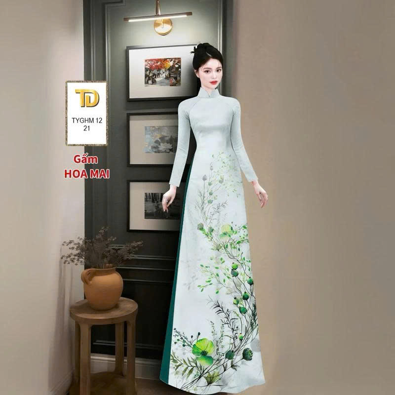 Tây Đô - Vải May Áo Dài Hoạ Tiết Hoa Nhẹ Nhàng, Màu Ngọt, Chất Liệu Vải Gấm Hoa Mai