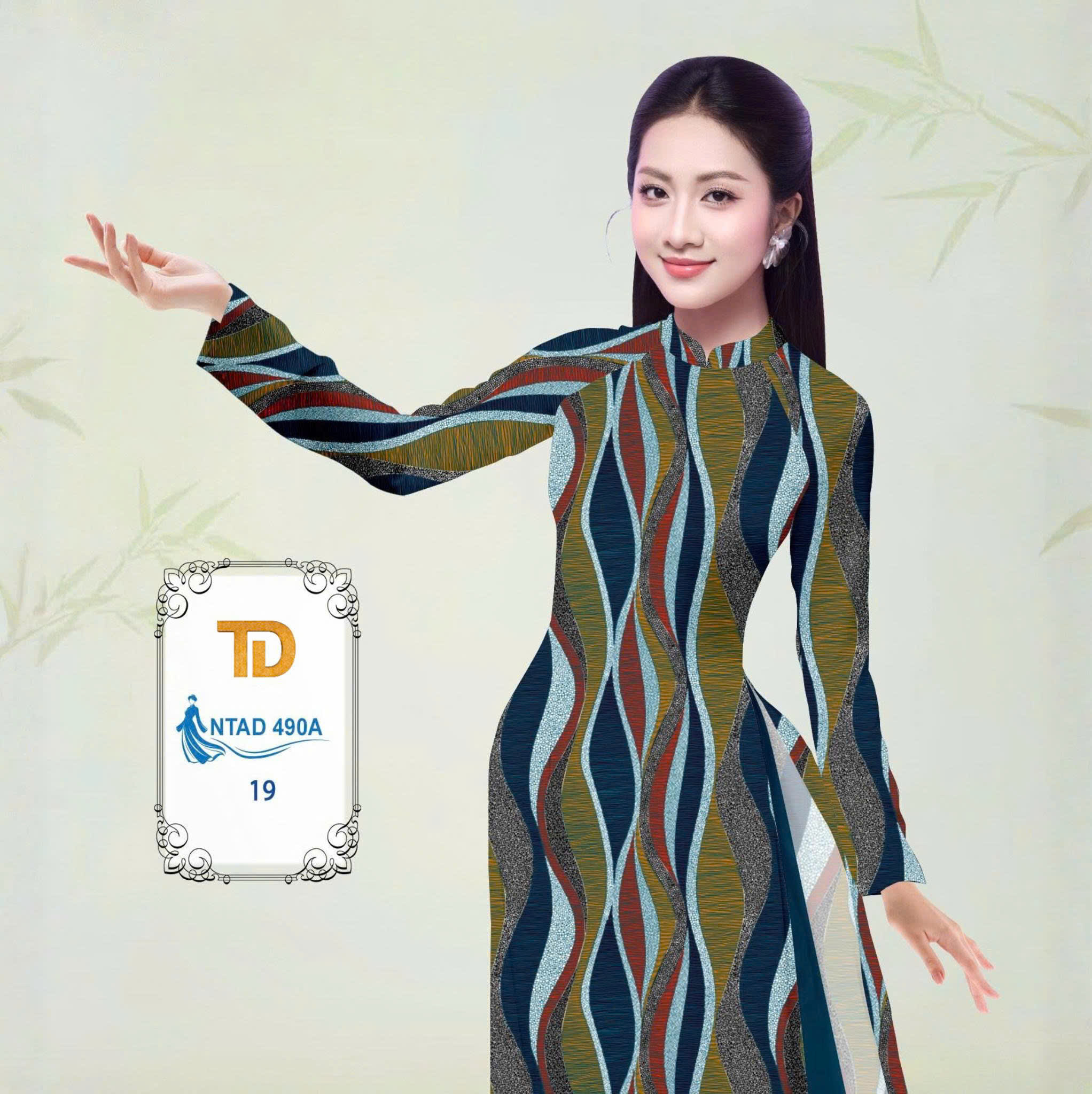 Tây Đô – Vải May Áo Dài Lụa Hồng Anh In 3D Họa Tiết Lập Thể Mới Nhất