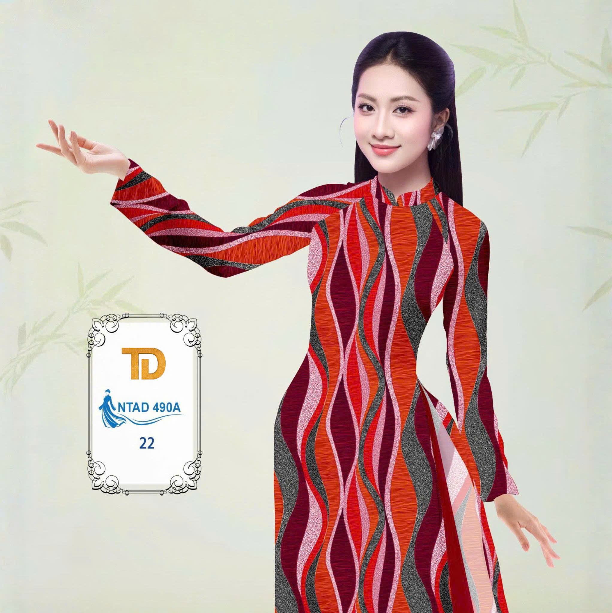 Tây Đô – Vải May Áo Dài Lụa Hồng Anh In 3D Họa Tiết Lập Thể Mới Nhất