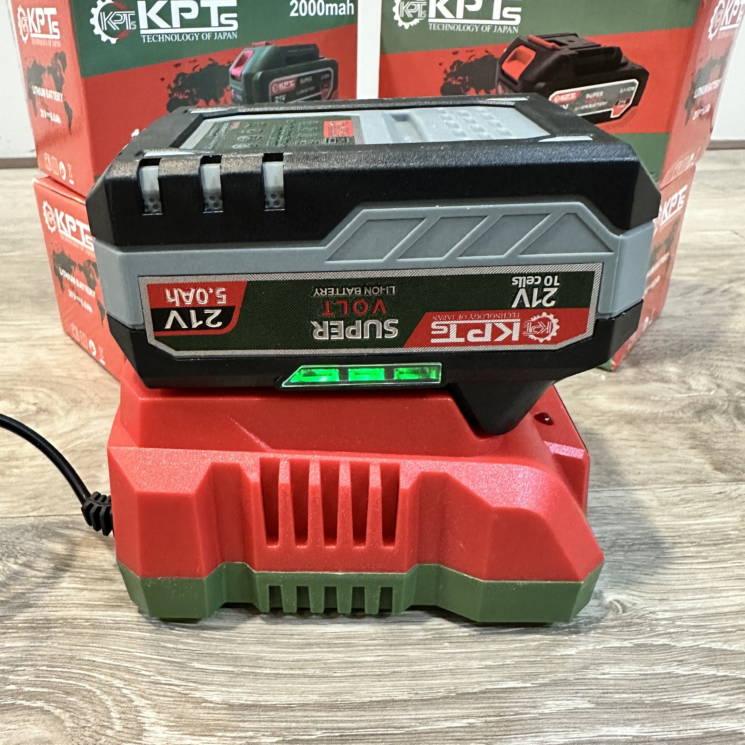 Pin 21V KPTs PIN-10CELL 10 Cell 5.0Ah Chân M21 Lithium-Ion Dùng Cho Máy Khoan Máy Mài Máy Siết Bulông