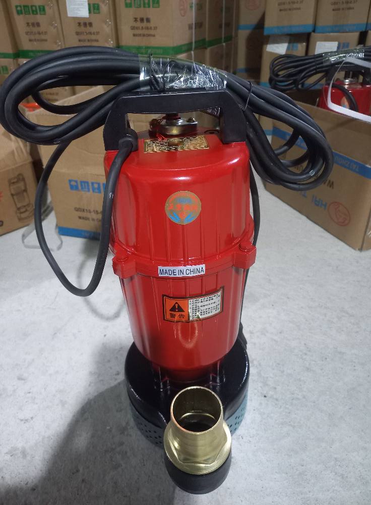 MÁY BƠM CHÌM NƯỚC SẠCH 750W-220V BƠM TÕM ĐỎ QDX10-15-0.75 ỐNG XẢ 50MM LƯU LƯỢNG 10M3/H MAX 15M BƠM AO HỒ GIẾNG KHOAN HÚT NƯỚC SINH HOẠT
