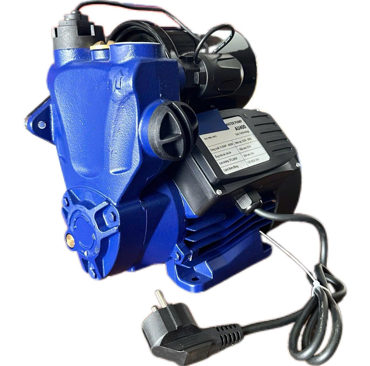 Điện Máy Minh Thành HD - Máy Bơm Tăng Áp 400w - 220v  Hút Sâu 8m Cột Áp 31m Hút Xả 34/34 Lưu Lượng 37 l/min Cánh Đồng Cốt Inox Thương Hiệu HTC Dây Đồng Bảo Hành 12 Tháng
