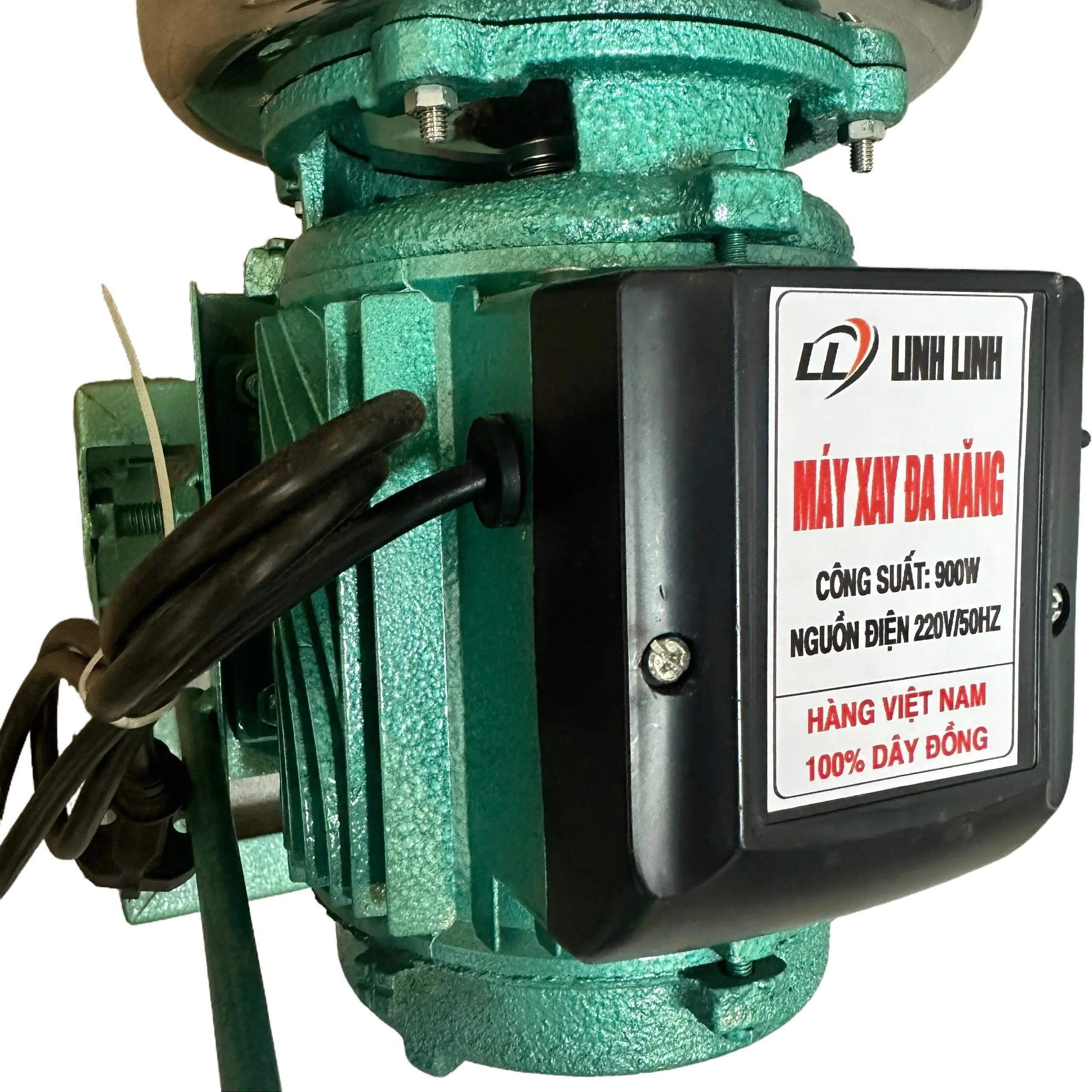 MÁY XAY THỊT CÁ CUA MÁY XAY ĐA NĂNG 900W NỒI ĐÁY BẰNG 18CM 2 DAO KÈM QUE RUỐC INOX