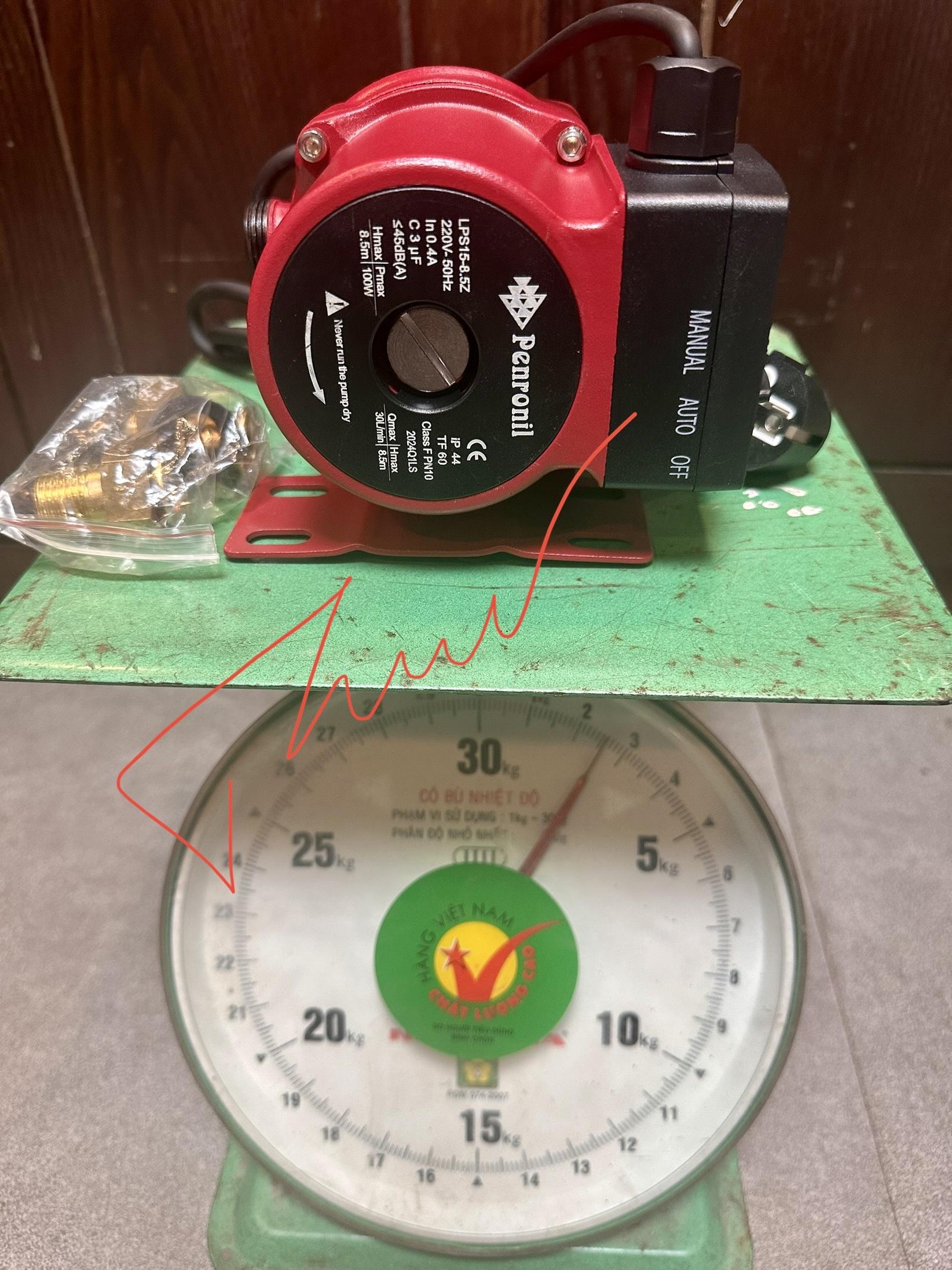Điện Máy Minh Thành HD - Máy Bơm Nước Tăng Áp Mini 100w - 220v Lưu Lượng 30 l/min Hút Xả 25/25 Cột Áp 8.5m Cánh Đồng Cốt Hợp Kim Thương Hiệu PENRONIL Dây Đồng Bảo Hành Chính Hãng