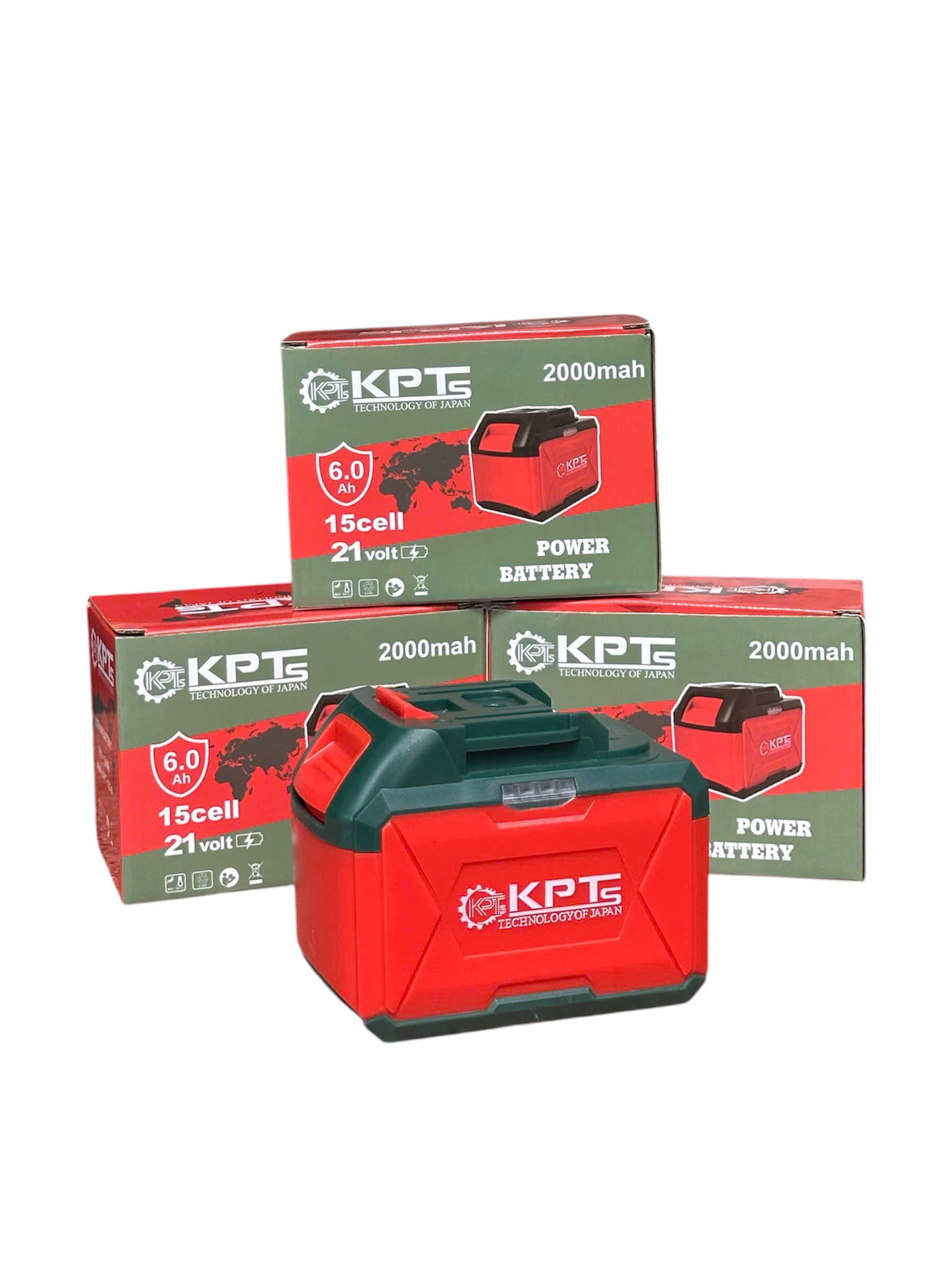 PIN 21V KPT PIN-15C 6.0Ah Lithium-ion Chân M21 Phổ Thông Dùng Cho Máy Khoan Máy Mài Siết Bulông