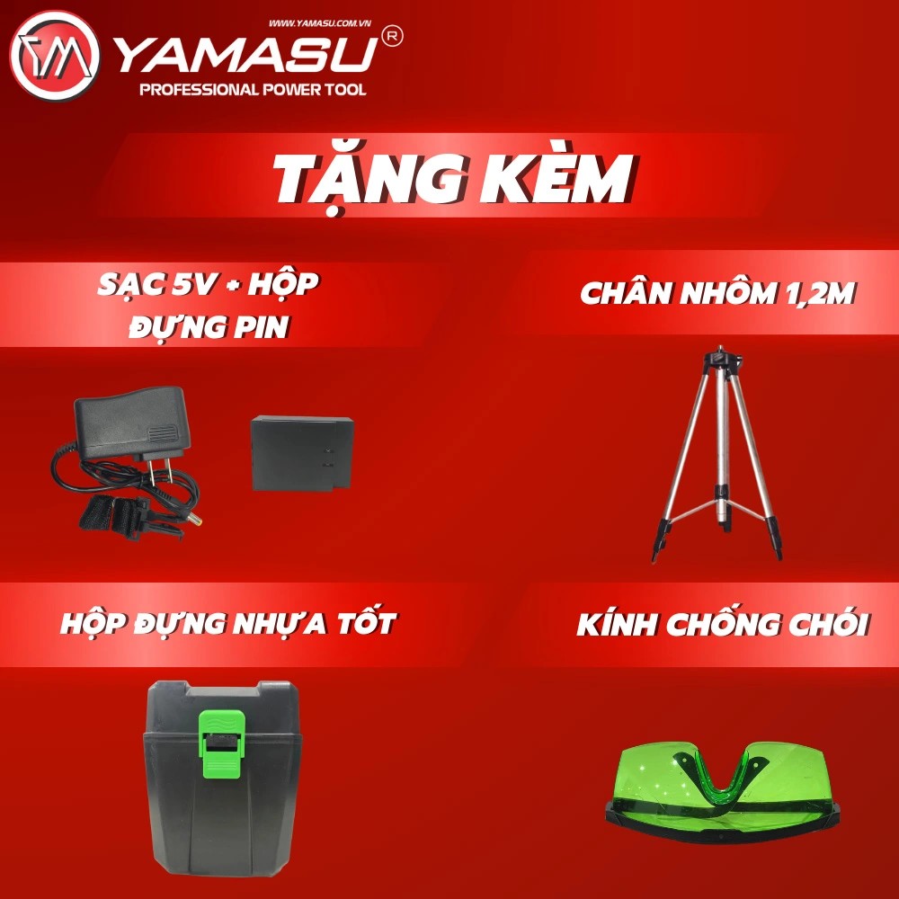 MÁY CÂN BẰNG LASER 5 TIA XANH YAMASU YSM-155 SIÊU SÁNG