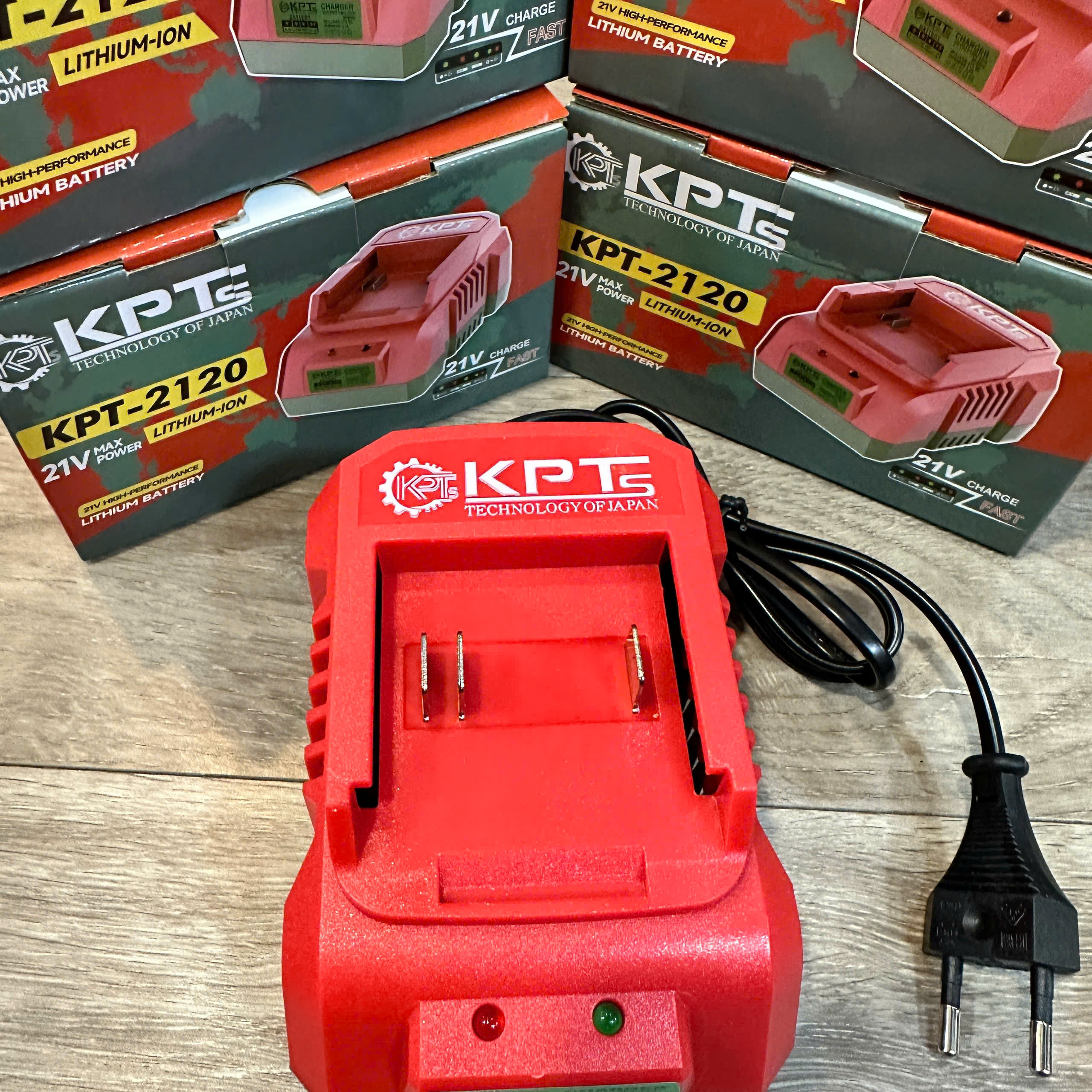 Đế Sạc Pin 21V KPTs KPT-2120 Chân M21 Sạc Nhanh Tự Ngắt Dùng Pin Phổ Thông