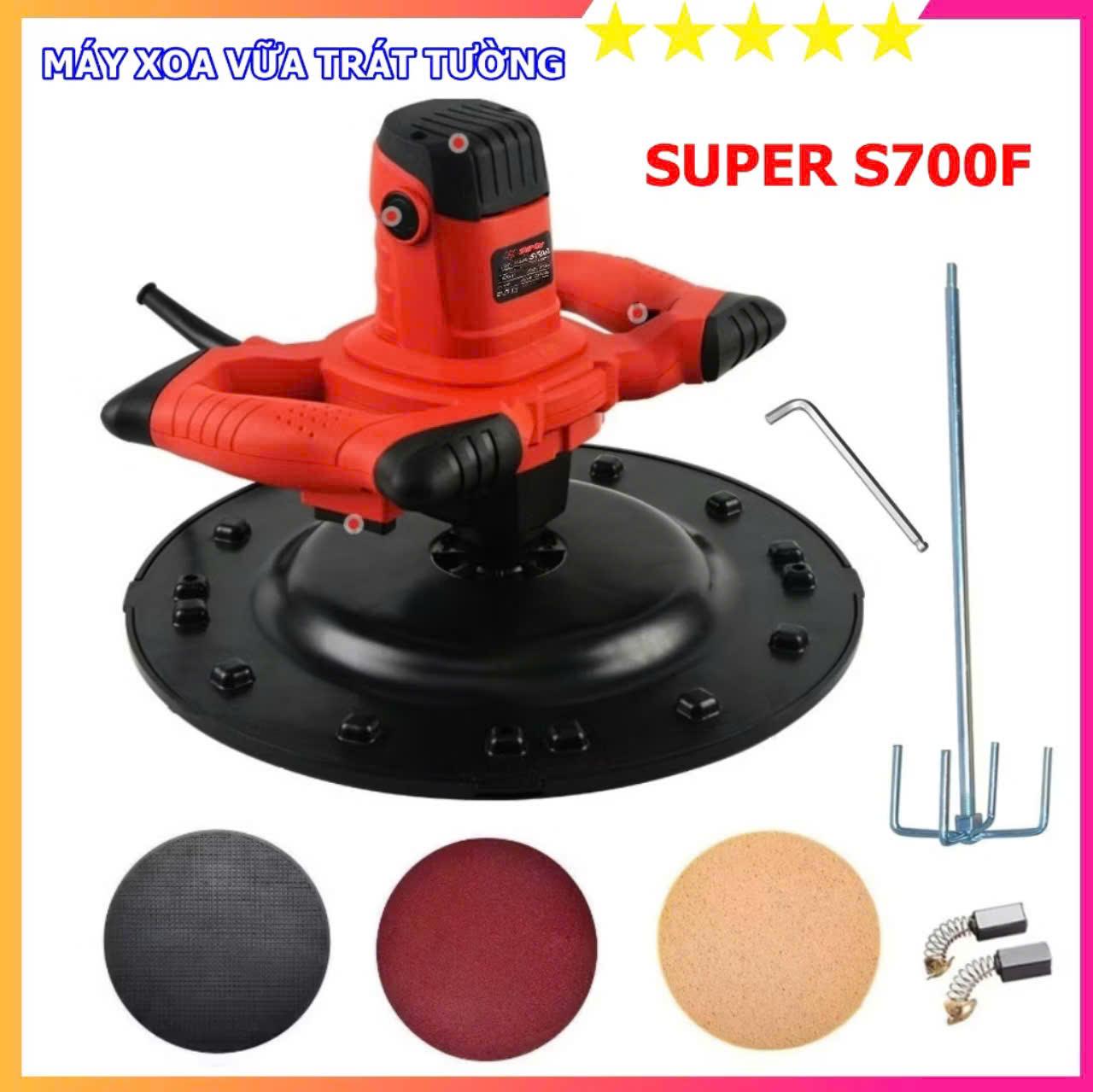 Máy Xoa Vữa Trát Tường  S700F - 980w - 220v 6 Tốc Độ Thuong Hiệu SUPER Bảo Hành Chính Hãng