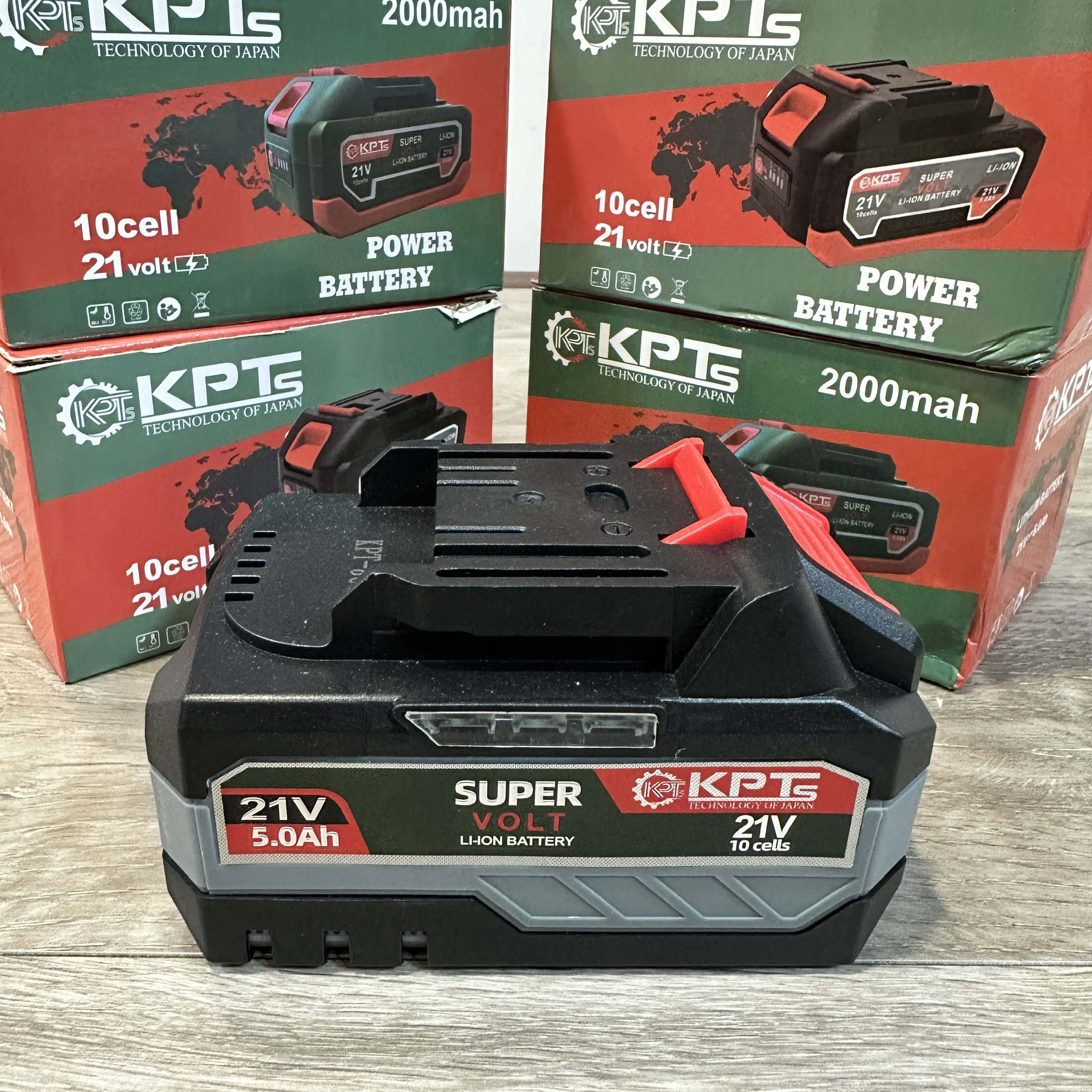 Pin 21V KPTs PIN-10CELL 10 Cell 5.0Ah Chân M21 Lithium-Ion Dùng Cho Máy Khoan Máy Mài Máy Siết Bulông