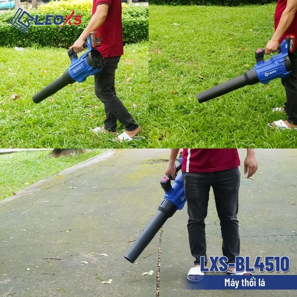 MÁY THỔI LÁ THỔI BỤI DÙNG PIN M21 LEOxs LXS-BL4510 MÔ TƠ KHÔNG CHỔI THAN CHÂN PIN PHỔ THÔNG
