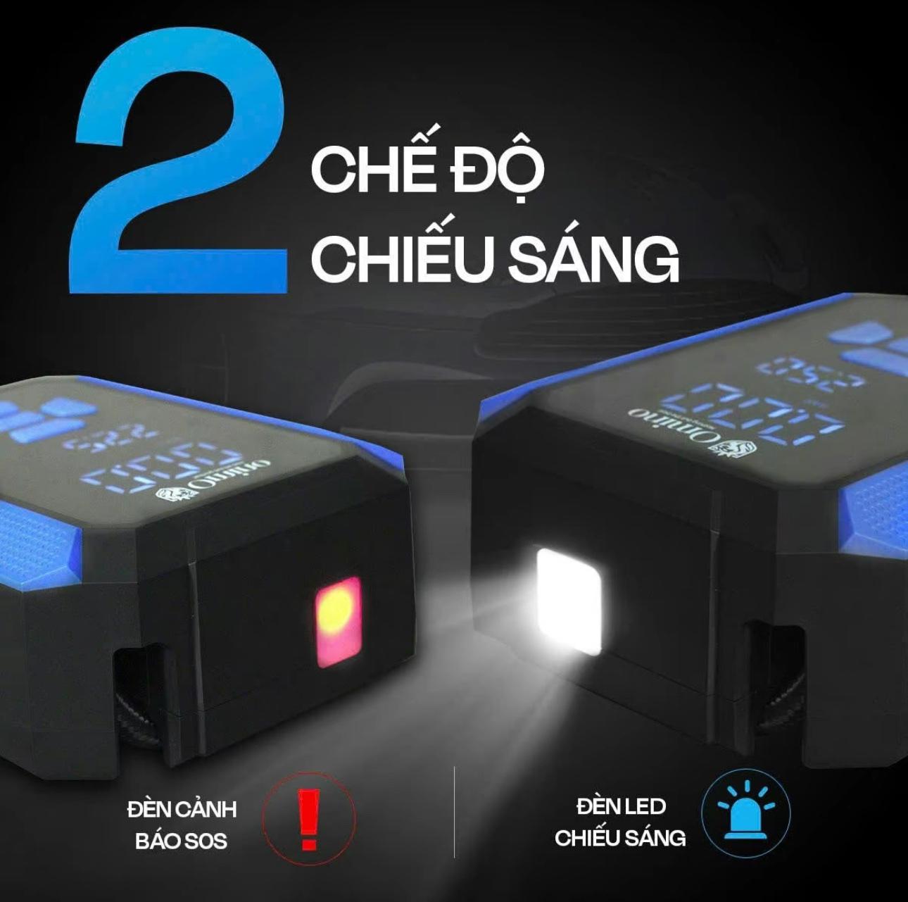 MÁY BƠM LỐP Ô TÔ ĐIỆN TỬ BƠM HƠI MINI TỰ NGẮT CHÍNH HÃNG OMINO