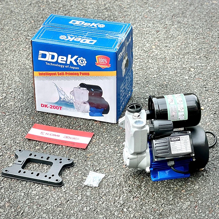 MÁY BƠM TĂNG ÁP TỰ ĐỘNG 300W DDEKO DK-300T BƠM ĐƯỢC NƯỚC NÓNG TĂNG ÁP VÒI TỔNG THIẾT BỊ GIA ĐÌNH