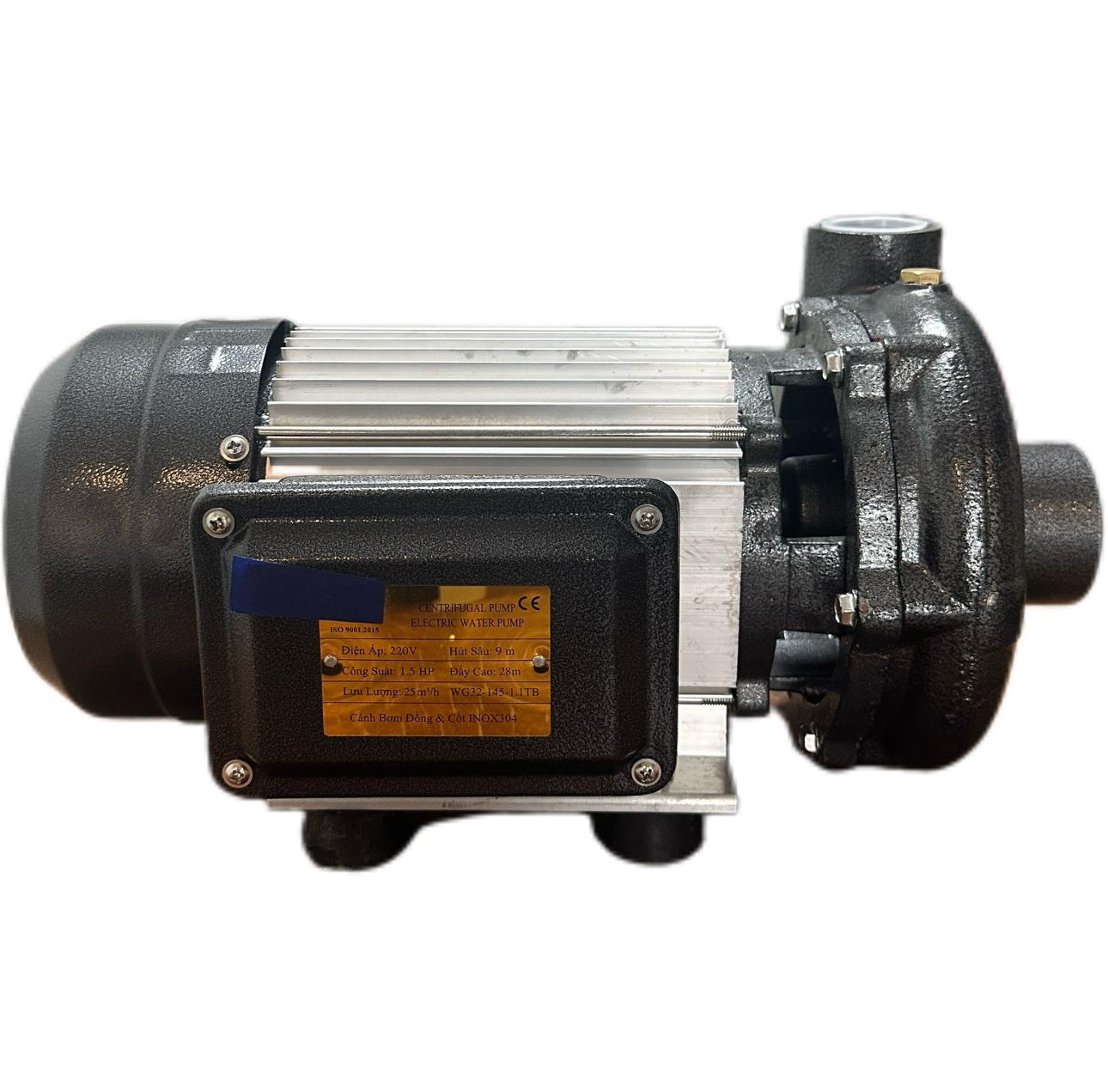 Điện Máy Minh Thành HD - Máy Bơm Nước Ly Tâm Thân Nhôm 1100w - 220v Hút Sâu 9m  Đẩy Cao 28m Hút Xả 49/42 Lưu Lượng 417l/min Cánh Đồng Cốt Inox 304  THương Hiệu HTC Dây Đồng Bảo Hành 12 Tháng
