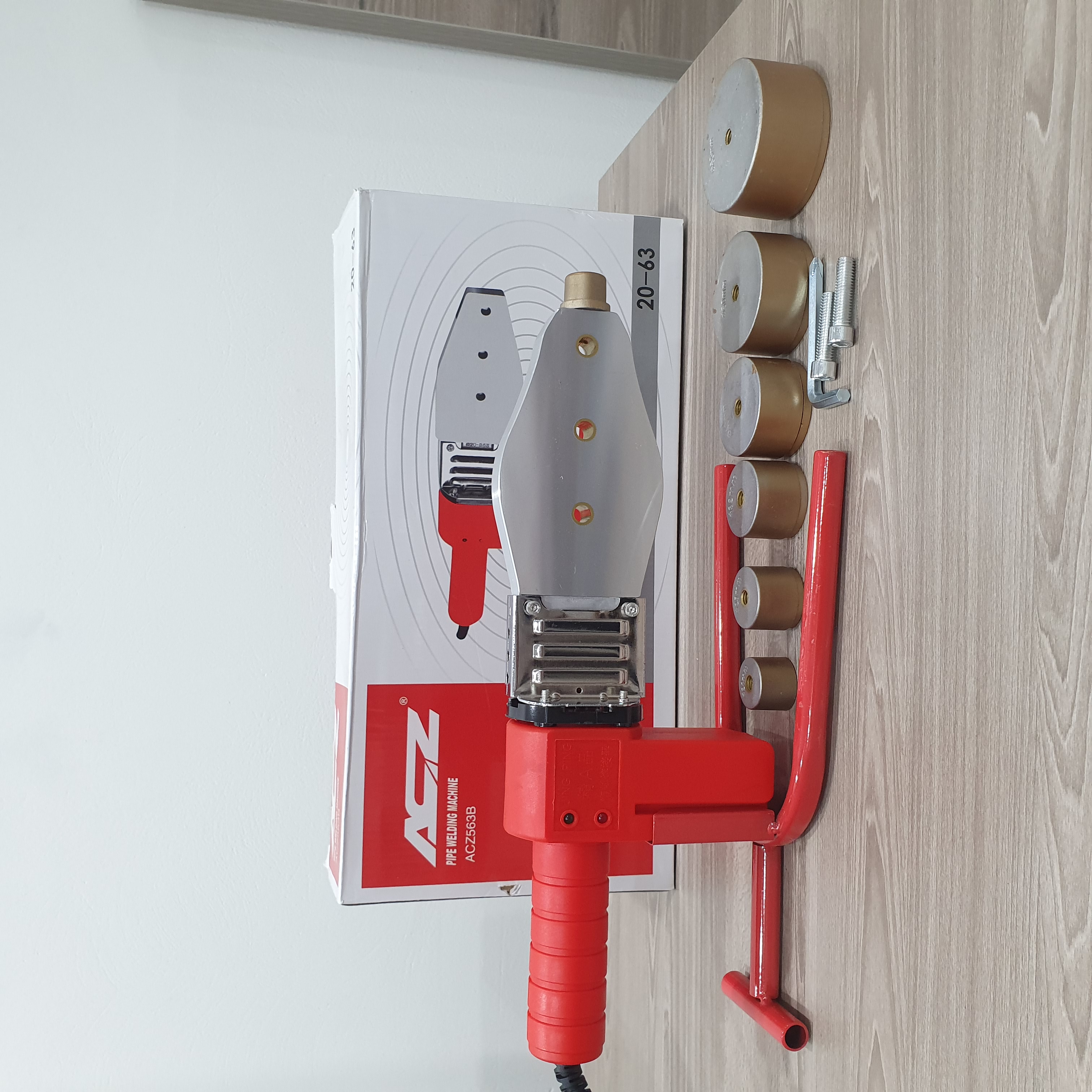 MÁY HÀN ỐNG NHIỆT PPR ACZ563 CAO CẤP 3 ĐẦU ỐC HÀN 1 ĐẦU HÀN THẲNG TỪ 20-63MM