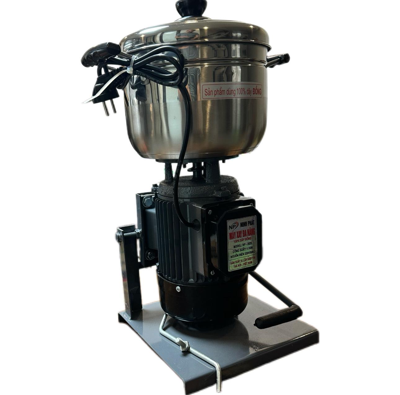 Điện Máy Minh Thành HD - Máy Xay Thịt Công Nghiệp 1.1kw - 220v Lõi Đồng 100% Khung Thép Nồi 22cm Dao 3 Cánh Inox Tặng Thanh Ruốc Thương Hiệu NINH PHÁT Bảo Hành 12 Tháng