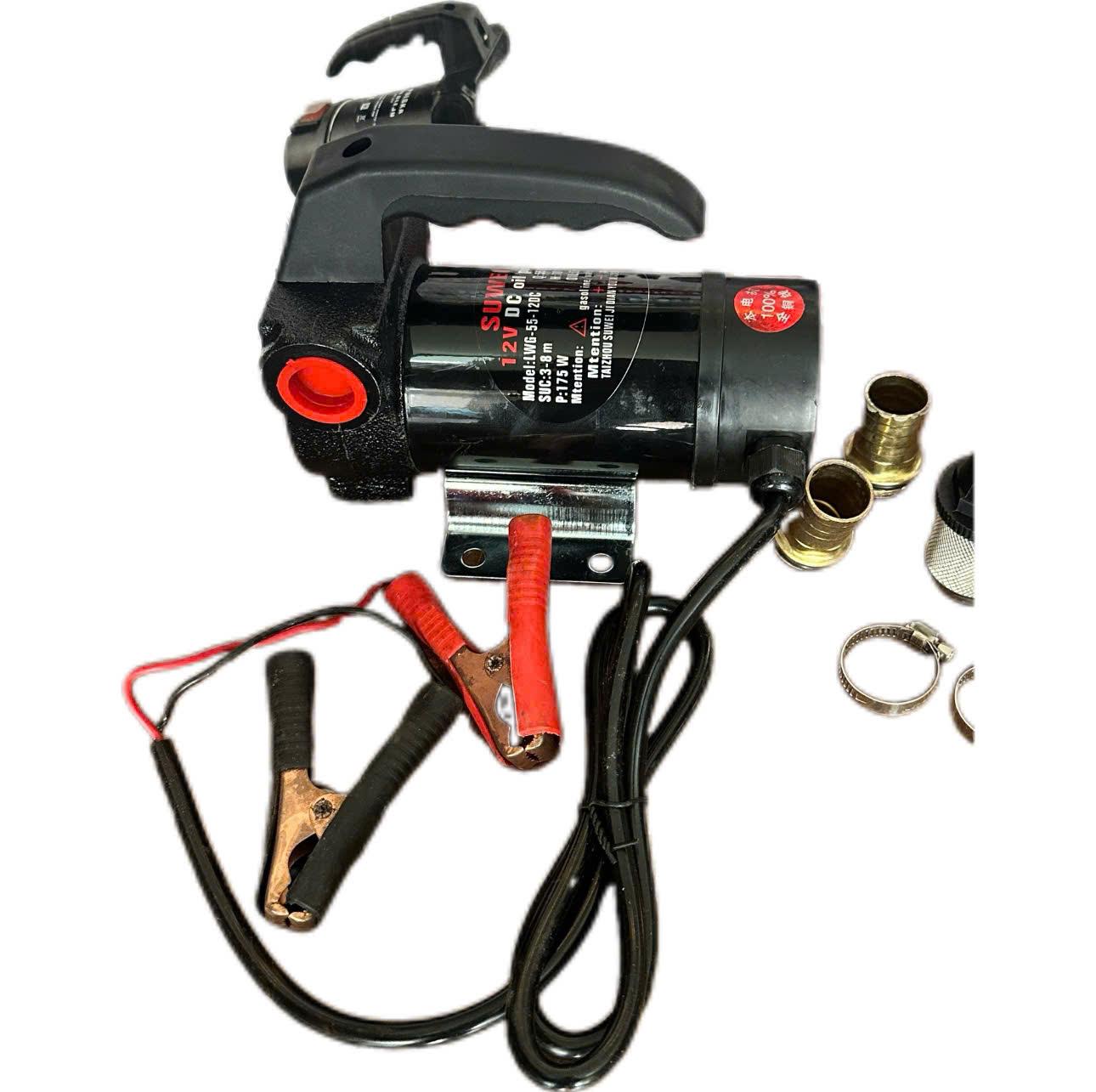 Điện Máy Minh Thành HD - Máy Bơm Dầu 175w - 12v Hút Sâu 8m Cột Áp 15m Hút Xả 25/25  Lưu Lượng 55 l/min Cánh Đồng Cốt Hợp Kim Thương Hiệu SUWEI Bảo Hành Chính Hãng