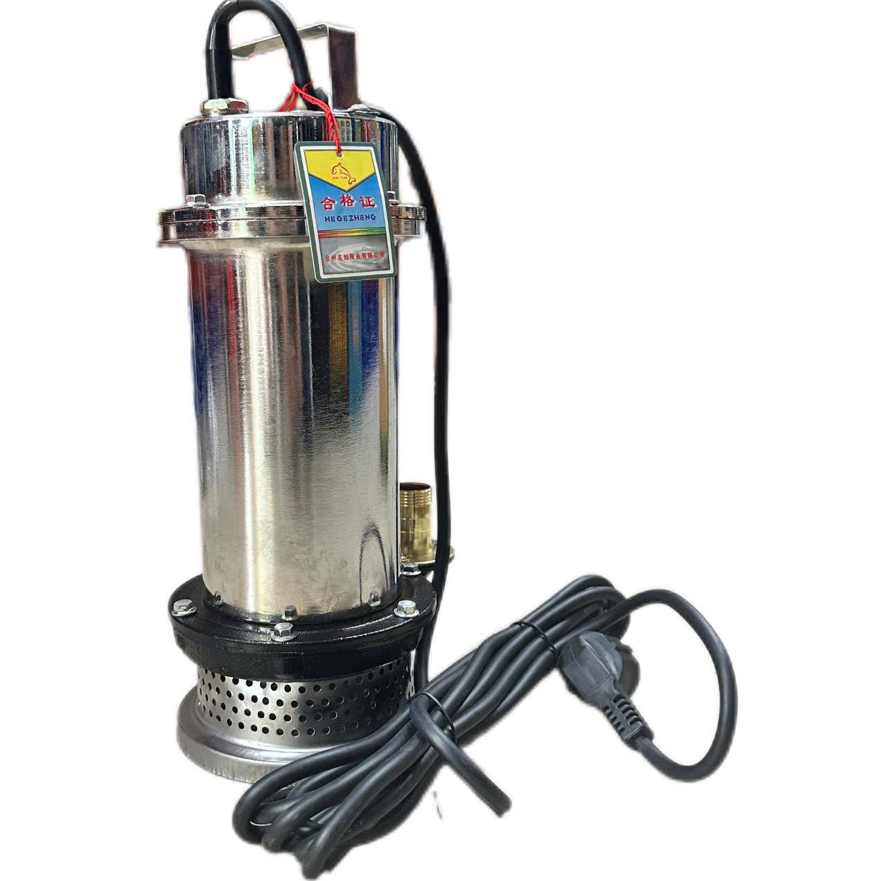 MÁY BƠM CHÌM NƯỚC SẠCH 370W-220V BƠM TÕM INOX QDX1.5-16-0.37 ỐNG XẢ 25MM LƯU LƯỢNG 1.5M3/H MAX 16M BƠM AO HỒ GIẾNG KHOAN HÚT NƯỚC SINH HOẠT