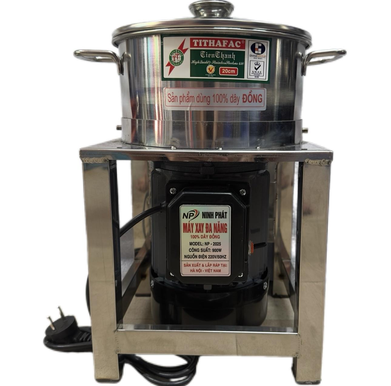 Điện Máy Minh Thành HD - Máy Xay Đa Năng 900w Nồi 20cm Inox Dao Thả 2 Cánh Thương Hiệu NINH PHÁT 100% Dây Đồng Bảo Hành 12 Tháng Điện Áp: 220V/50Hz