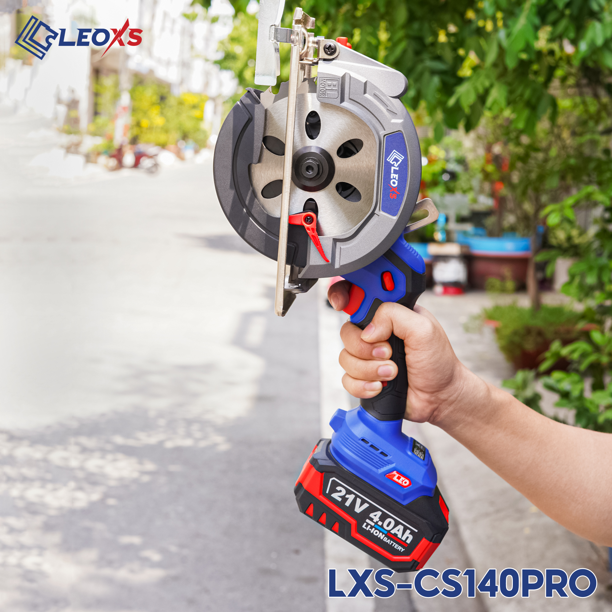 Thân Máy Cưa Đĩa Tròn Pin 21V LEOXs LXS-CS140PRO Không Chổi Than Lưỡi 140mm Cắt Gỗ Đa Năng