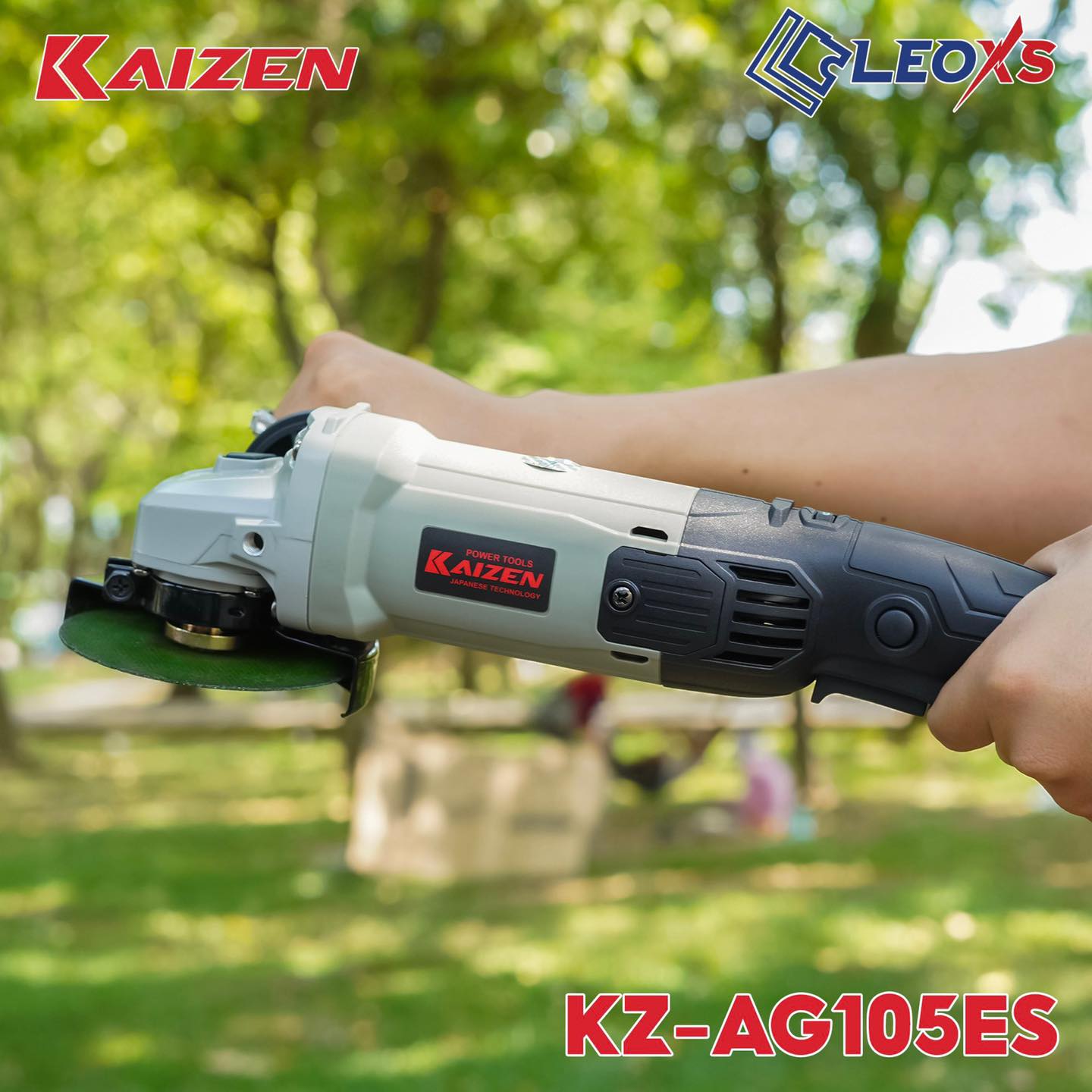 Máy Mài Góc 100mm KAIZEN KZ-AG105ES 1000W Công Tắc Hãm Điều Tốc 6 Cấp 11000rpm