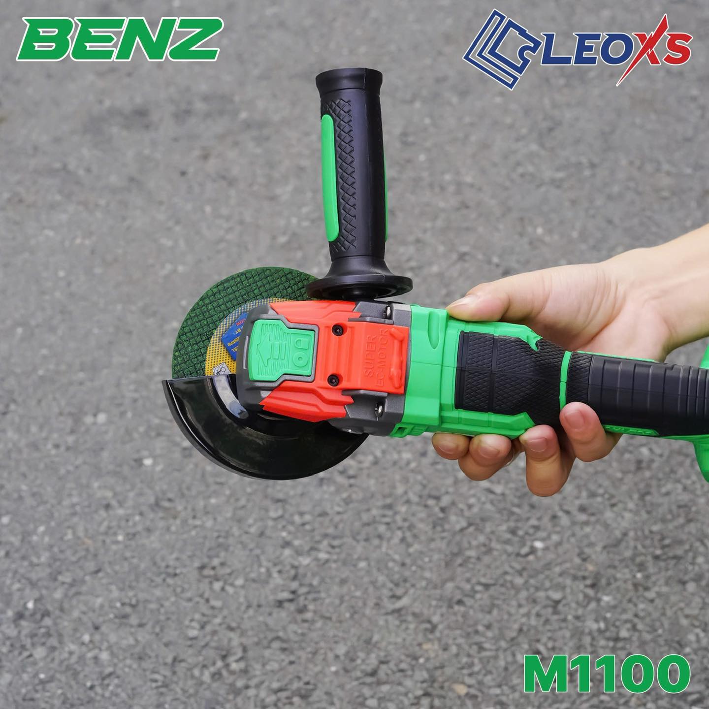 MÁY MÀI PIN MÔ TƠ KHÔNG CHỔI THAN BENZ M1100 CỠ ĐÁ 100MM 21V TỐC ĐỘ KHÔNG TẢI 9000V/P CHÂN PIN PHỔ THÔNG TRỌN BỘ PIN SẠC