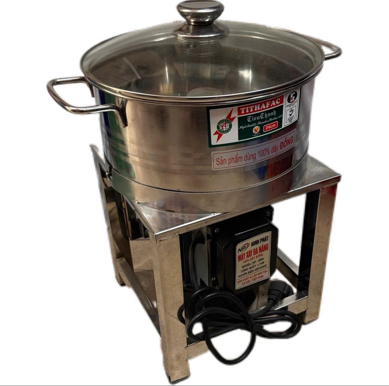 Điện Máy Minh Thành HD - Máy Xay Đa Năng 1.1kw Nồi 24cm Inox Dao Thả 2 Cánh Thương Hiệu NINH PHÁT 100% Dây Đồng Bảo Hành 12 Tháng Điện Áp: 220V/50Hz