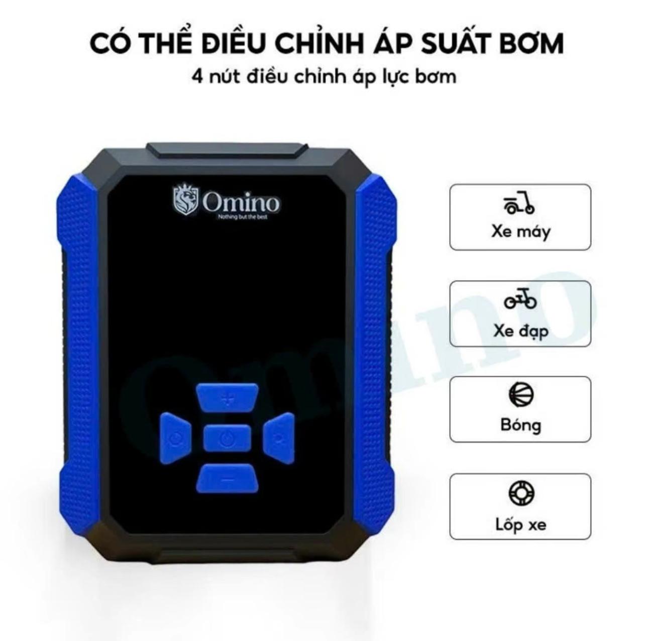 MÁY BƠM LỐP Ô TÔ ĐIỆN TỬ BƠM HƠI MINI TỰ NGẮT CHÍNH HÃNG OMINO
