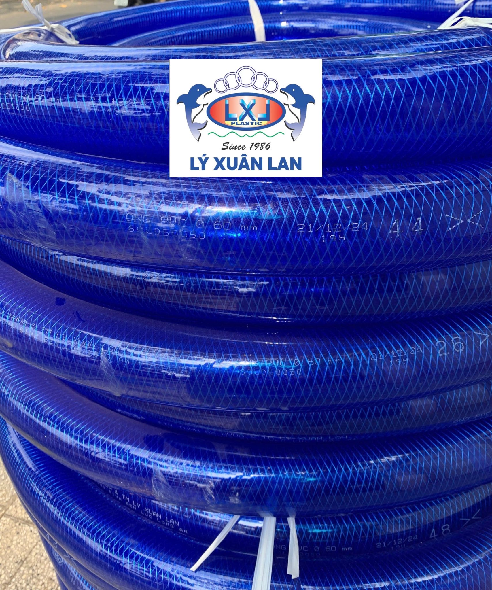 ỐNG LƯỚI DẺO LÝ XUÂN LAN LXL PHI 6 ĐẾN PHI 60 MÀU XANH BIỂN