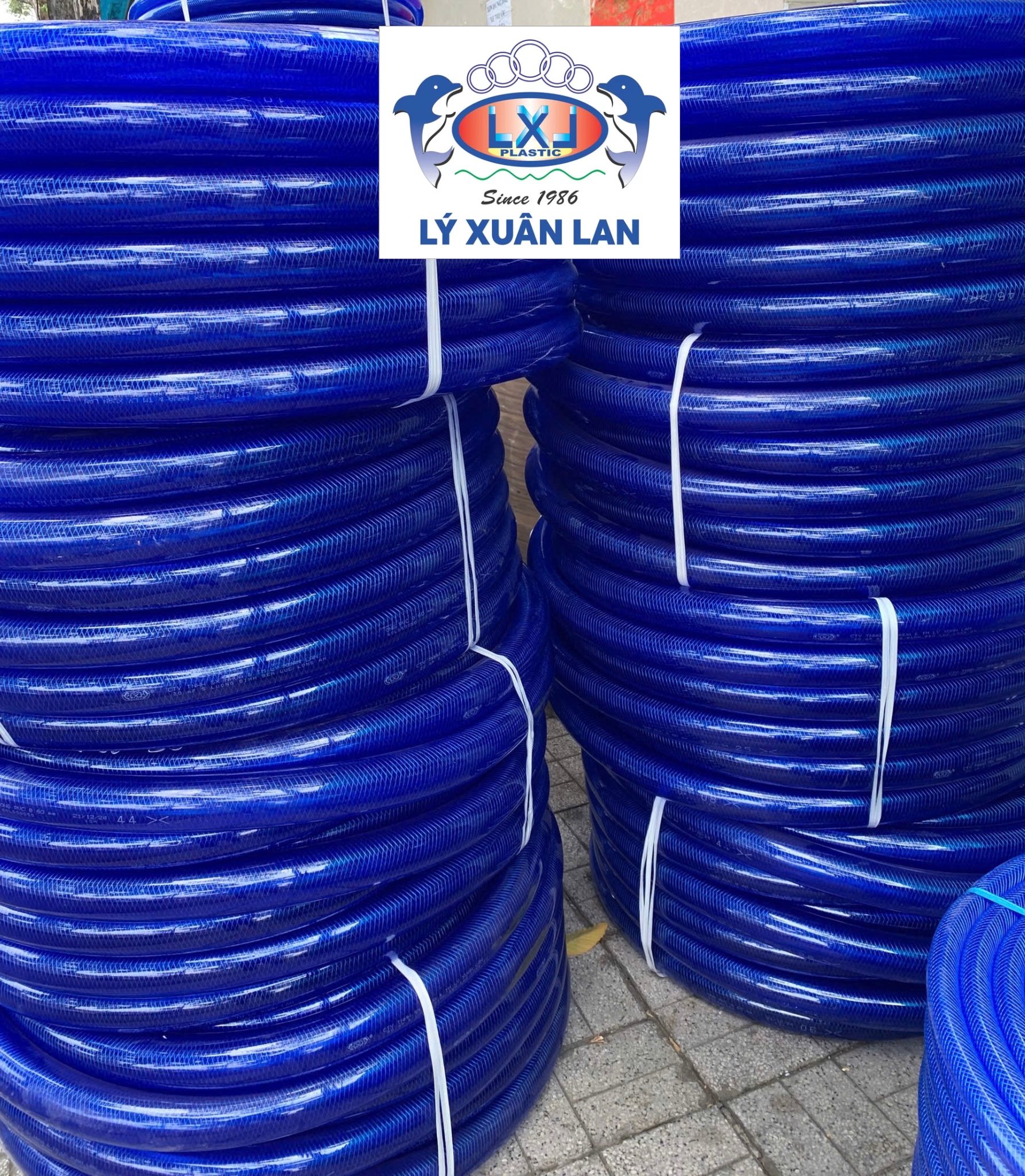 ỐNG LƯỚI DẺO LÝ XUÂN LAN LXL PHI 6 ĐẾN PHI 60 MÀU XANH BIỂN