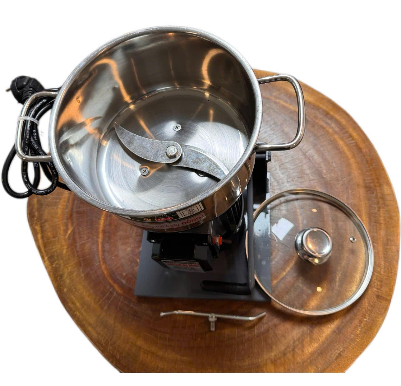 Điện Máy Minh Thành HD - Máy Xay Thịt Công Nghiệp 900w - 220v Lõi Đồng 100% Khung Thép Nồi 20cm Dao 2 Cánh Inox Tặng Thanh Ruốc Bảo Hành 12 Tháng