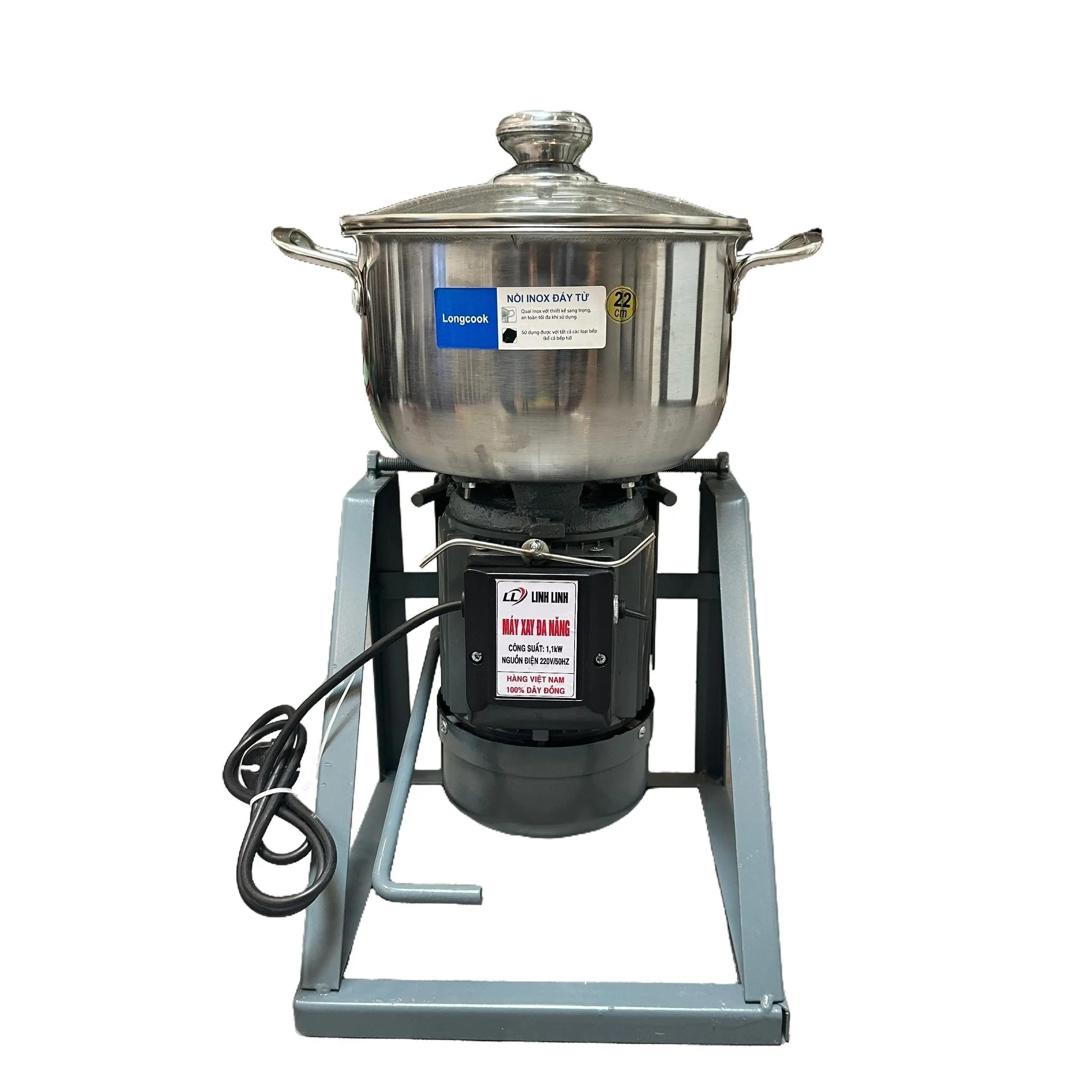 MÁY XAY THỊT CÁ CUA MÁY XAY ĐA NĂNG 1100W NỒI ĐÁY BẦU 22CM 3 DAO KÈM QUE RUỐC INOX