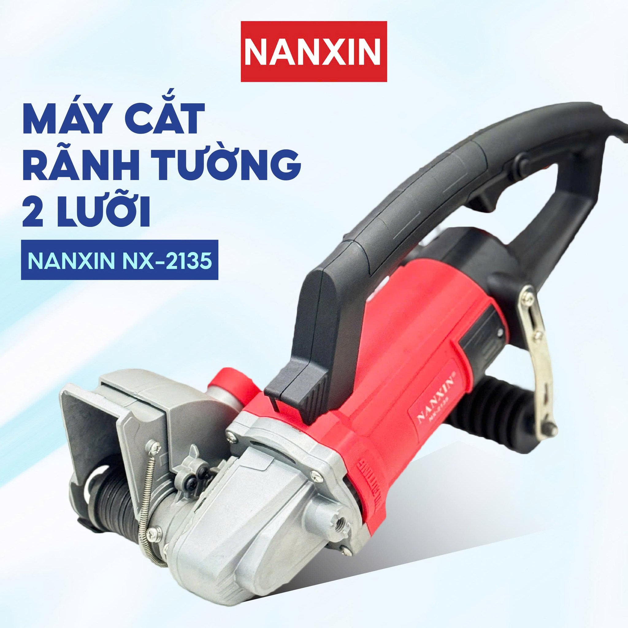 Máy Cắt Tường 2 Lưỡi NANXIN NX-2135 2000W Lưỡi 133MM Tốc Độ 7200R/MIN Máy Cắt Rãnh Tường Điện Nước
