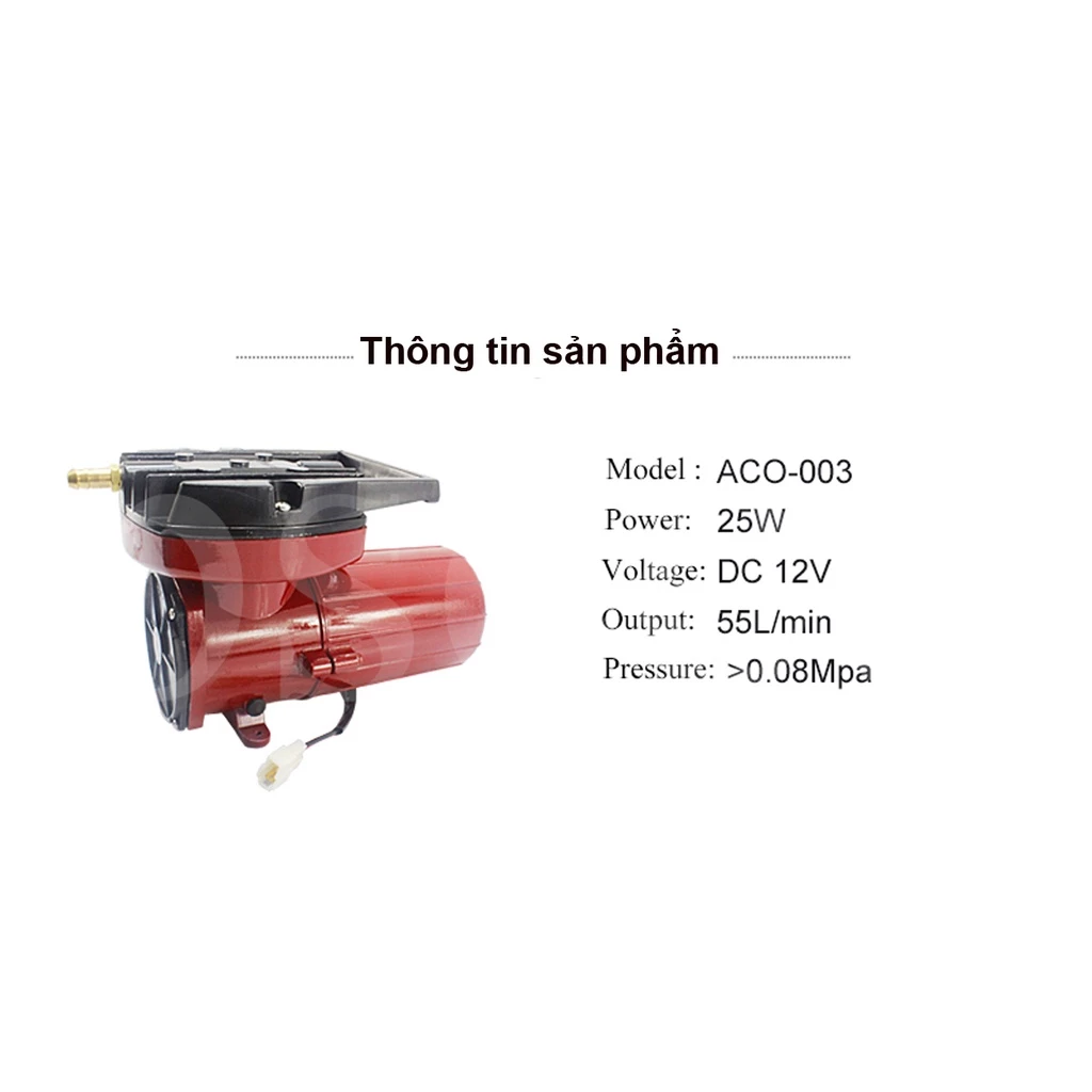 Máy Sủi Oxy Bể Cá Hailea ACO-006D 35W - 55L/P Chạy Ắc Quy