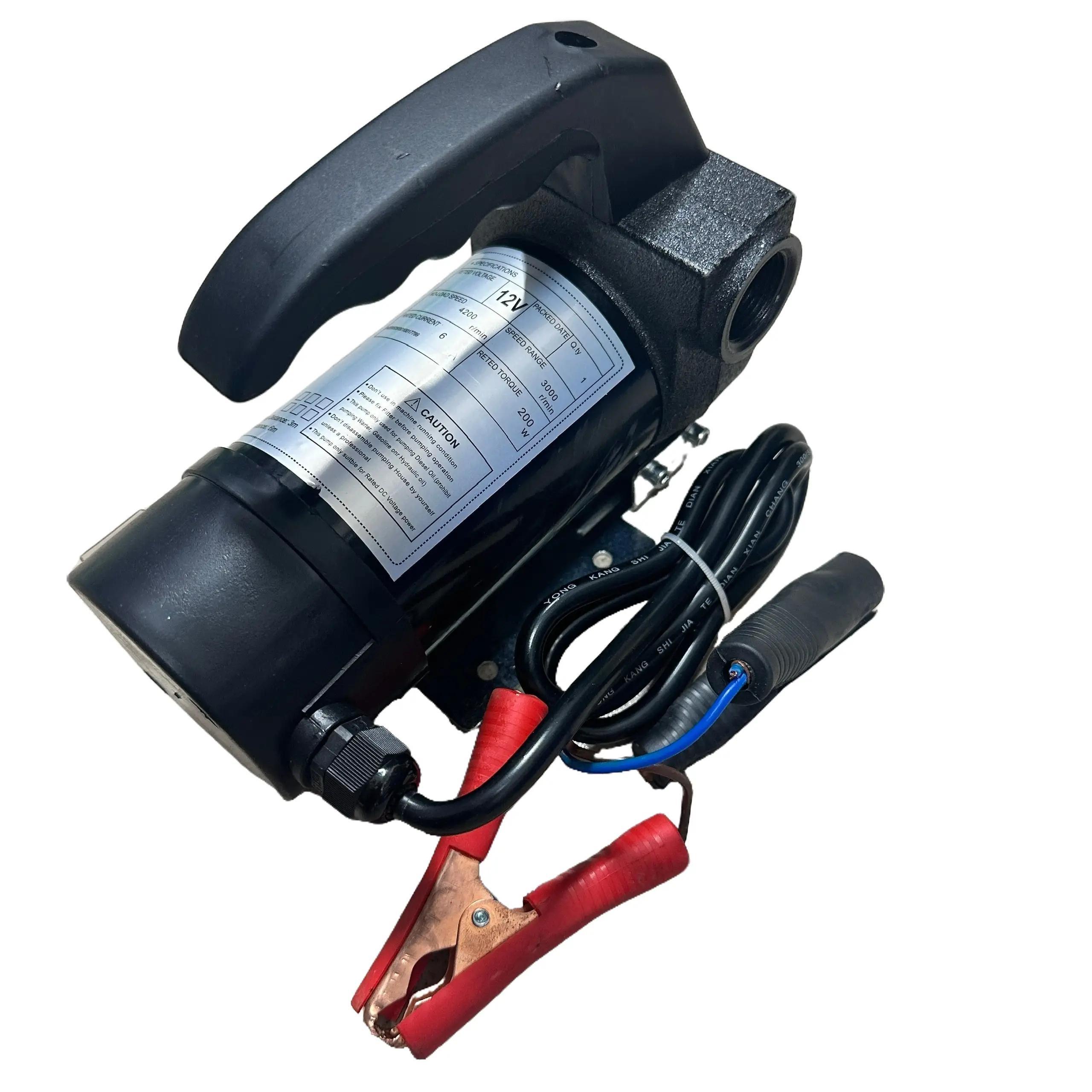 MÁY BƠM DẦU 200W 12V HÚT SÂU 3M ĐẾN 8M CỘT ÁP 10 ĐẾN 15M HÚT XẢ 25/25 LƯU LƯỢNG 40 L/MIN HÚT DẦU DIESEL NHỎ GỌN