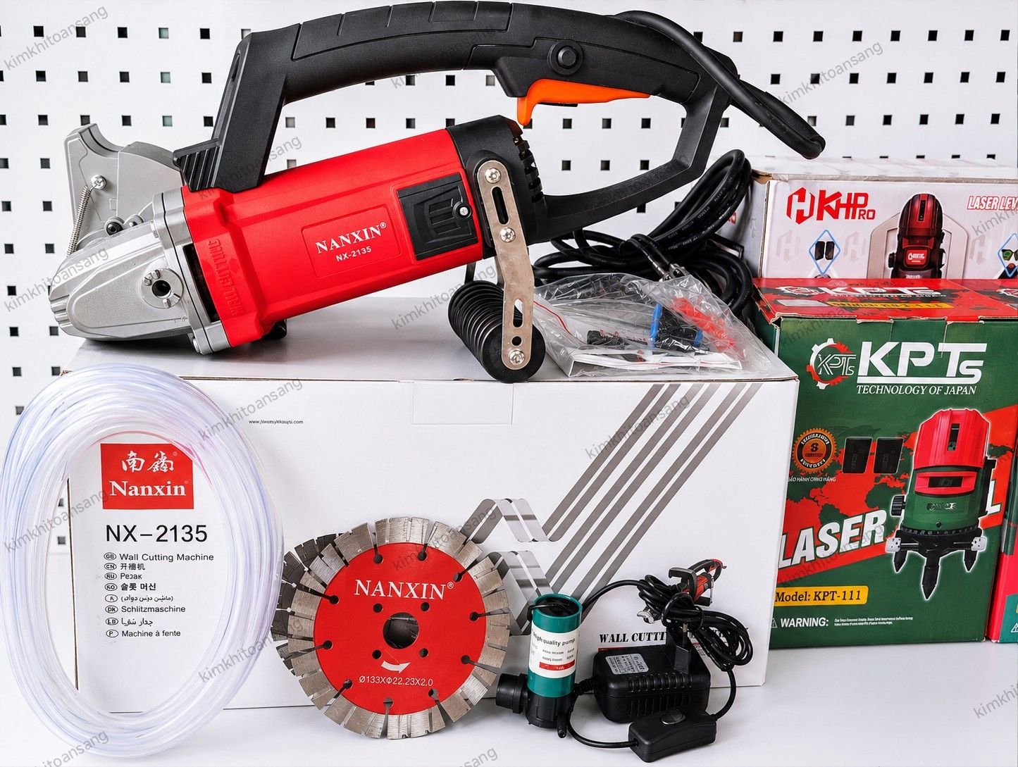 Máy Cắt Tường 2 Lưỡi NANXIN NX-2135 2000W Lưỡi 133MM Tốc Độ 7200R/MIN Máy Cắt Rãnh Tường Điện Nước