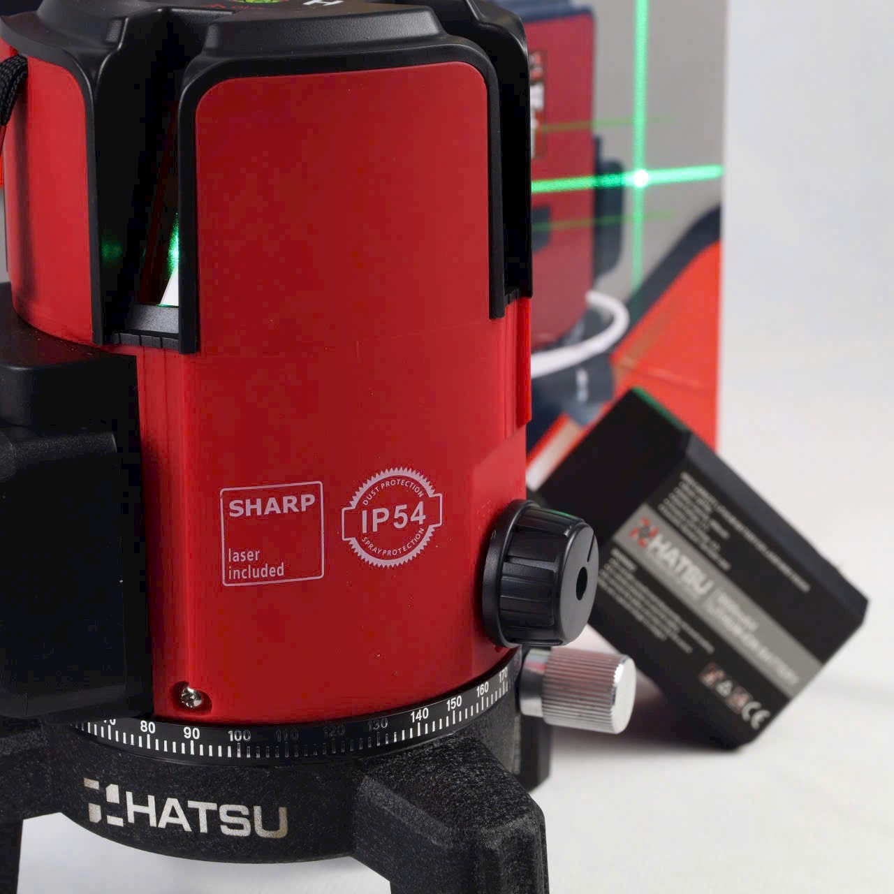 MÁY CÂN BẰNG LASER 5 TIA XANH KẾT NỐI SMARTPHONE HATSU HS-989 PRO CÓ ĐIỀU KHIỂN QUAY 360° KÈM CHÂN