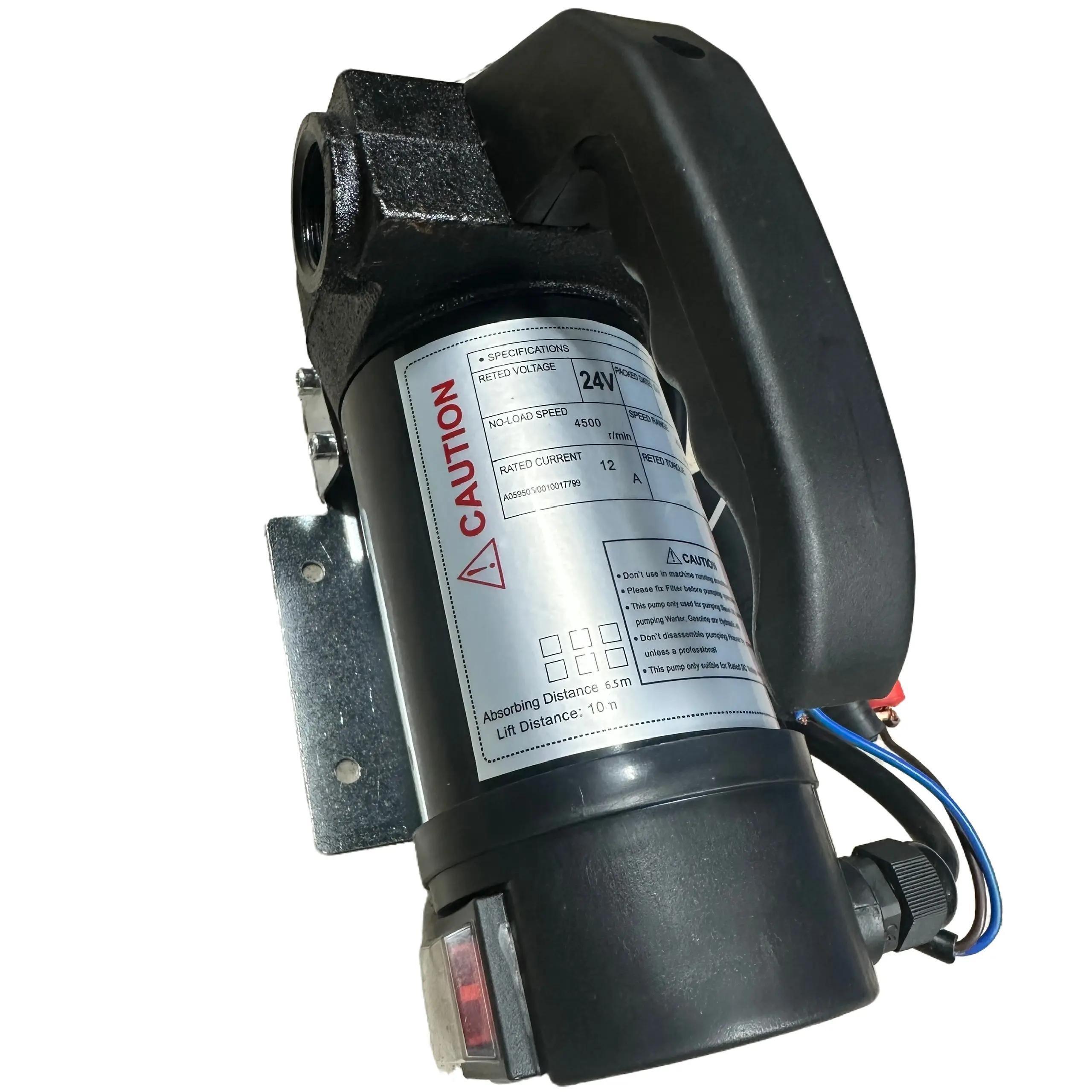 MÁY BƠM DẦU 200W 24V HÚT SÂU 3M ĐẾN 8M CỘT ÁP 10 ĐẾN 15M HÚT XẢ 25/25 LƯU LƯỢNG 40 L/MIN HÚT DẦU DIESEL NHỎ GỌN