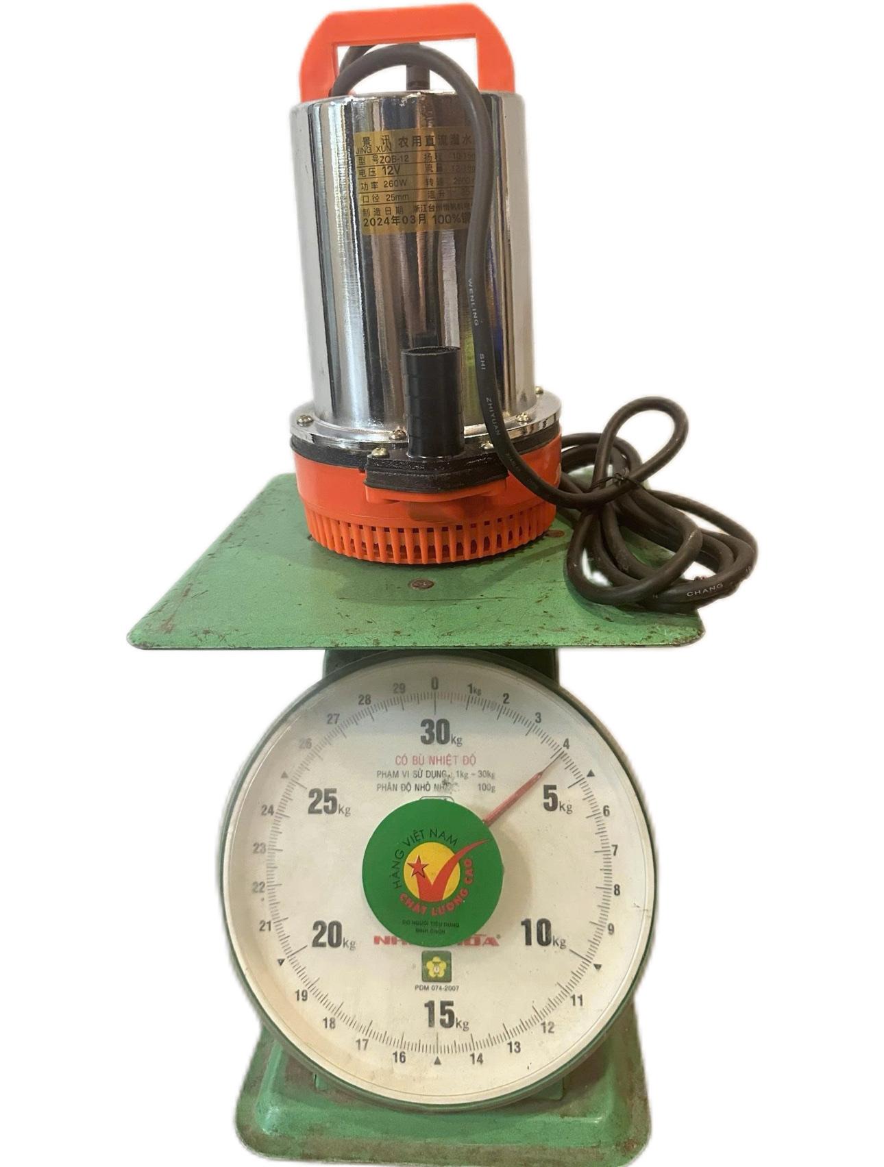 Điện Máy Minh Thành HD - Máy Bơm Chìm Ắc Quy 260w - 12v Inox Lưu Lượng 300 l/min Cột Áp 13m Cánh PPO Cốt Hợp Kim Thương Hiệu Kim Dây Đồng Bảo Hành Chính Hãng