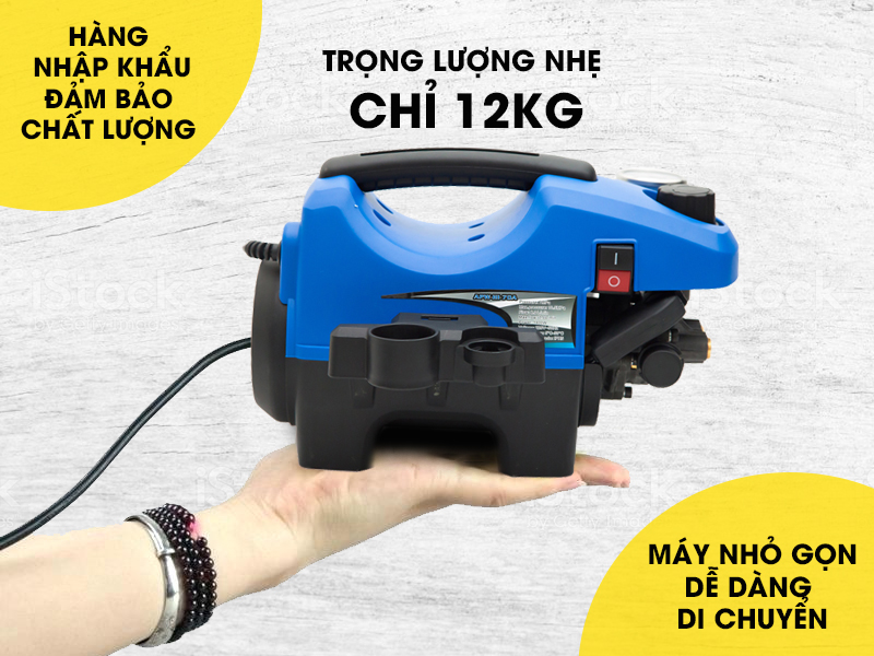 MÁY RỬA XE 1500W-220V CÓ CHỈNH ÁP LUCKY APW –HL-70A ÁP LỰC 70 ĐẾN 105 BAR LƯU LƯỢNG 6 L/P NHỎ GỌN TIỆN LỢI CHO VIỆC VỆ SINH NHÀ CỬA SÂN VƯỜN XE CỘ PHÙ HỢP CHO GIA ĐÌNH