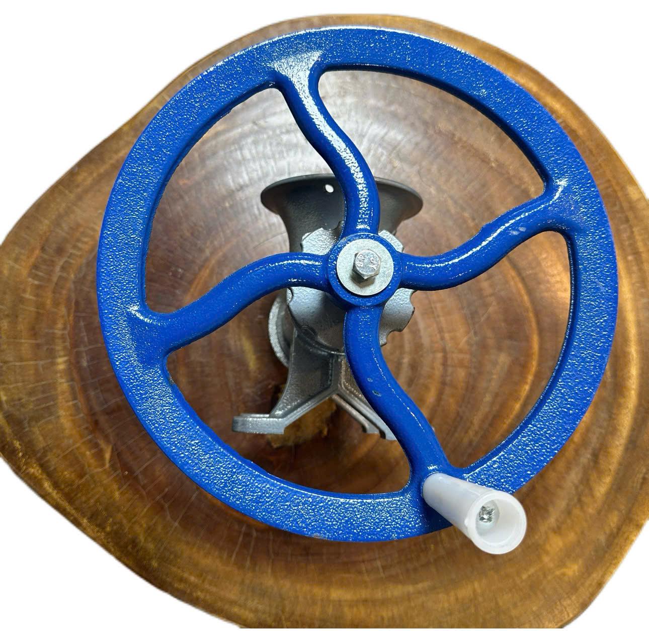 CỐI ĐÙN THỊT MẠ INOX CÔNG NGHIỆP DÙNG CHO MOTO 2.2kW KÈM PHỄU INOX DAO LÀM BẰNG THÉP KHÔNG RỈ THÂN GANG DẦY BỀN BỈ