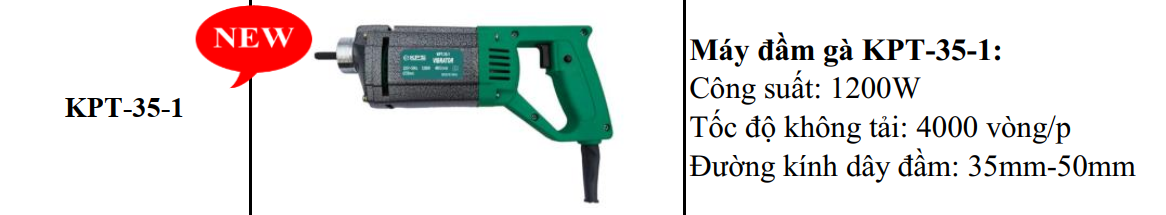 MÁY ĐẦM GÀ MÁY ĐẦM DÙI CẦM TAY KPTs KPT-35-1 KÈM VÒI 1.2M