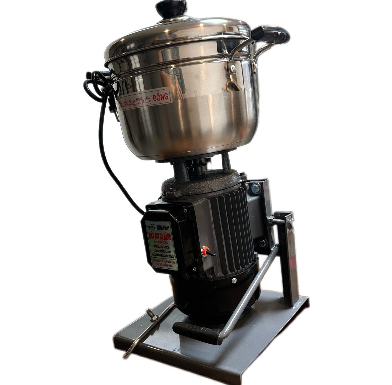Điện Máy Minh Thành HD - Máy Xay Thịt Công Nghiệp 1.1kw - 220v Lõi Đồng 100% Khung Thép Nồi 22cm Dao 3 Cánh Inox Tặng Thanh Ruốc Thương Hiệu NINH PHÁT Bảo Hành 12 Tháng