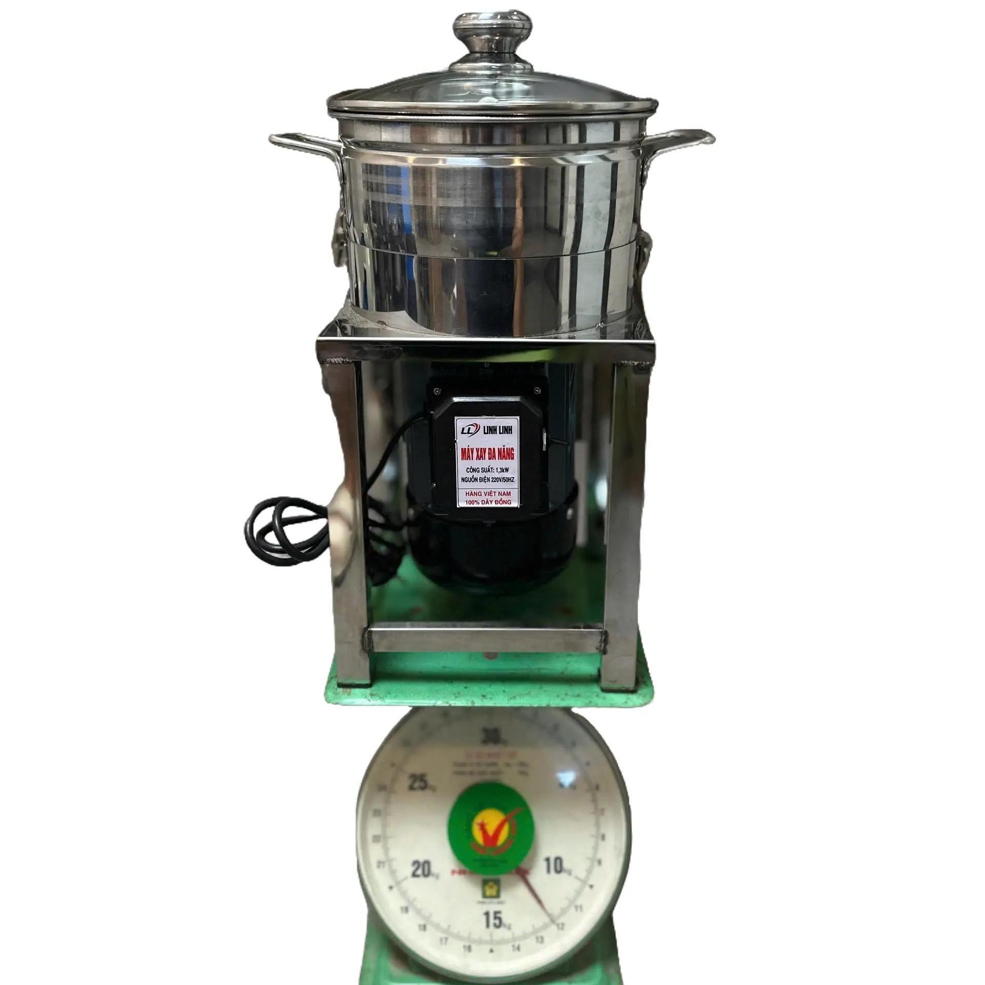 Máy Xay Đa Năng 1300w - 220v Nồi To Inox Dao Thả 3 Cánh Kèm Dao Đánh Ruốc Inox Thương Hiệu Linh Linh 100% Dây Đồng Bảo Hành 12 Tháng