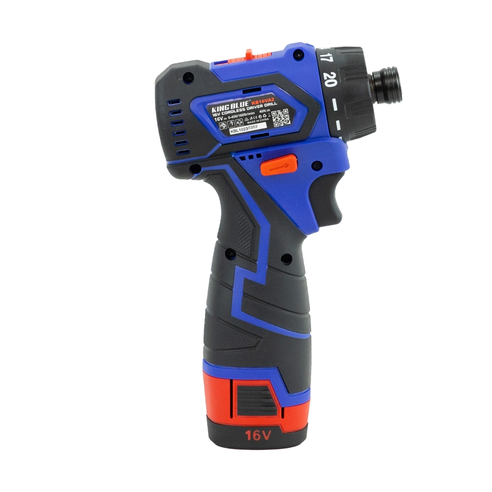 Máy Vặn Vít Pin 16V KING BLUE KB16VA2 Không Chổi Than Lực Xiết 40NM 2 Pin 2.0AH Kèm Sạc