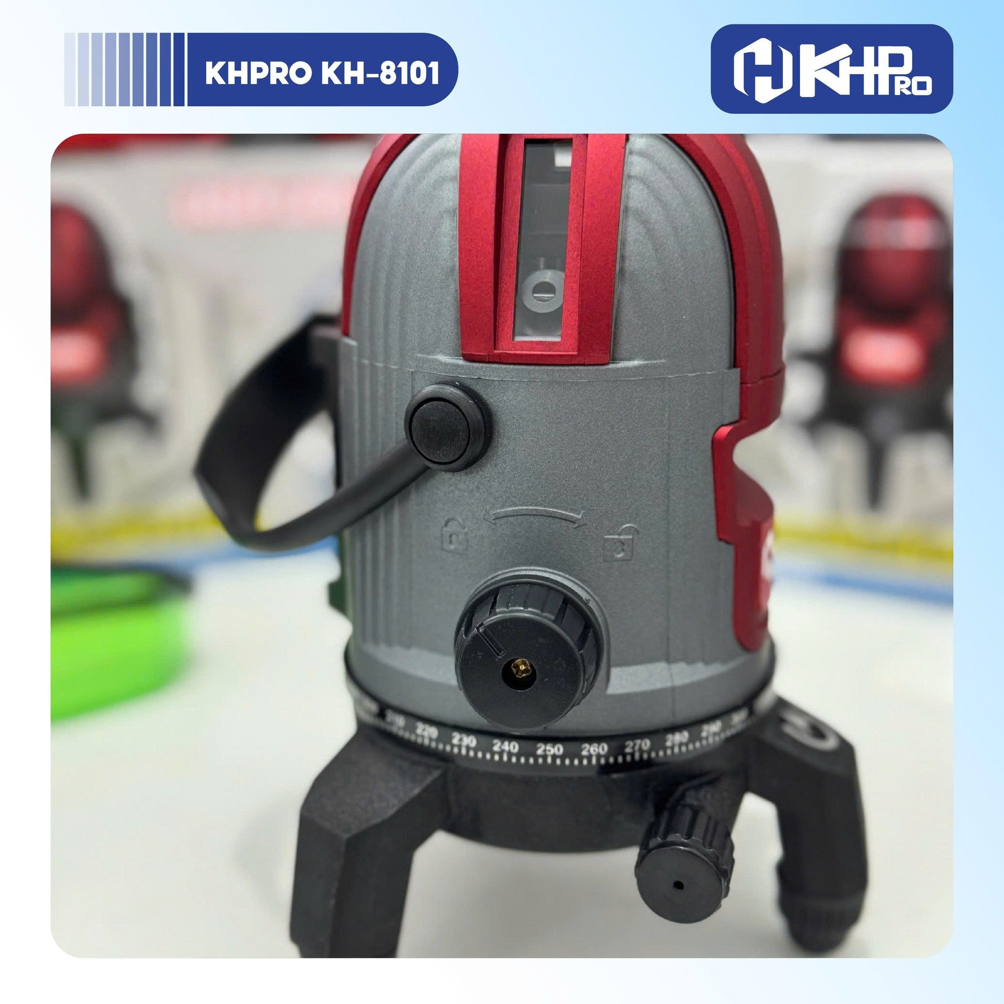 MÁY ĐO TRẮC ĐỊA LAZE KHPRO KH-8101 5 TIA SIÊU SÁNG BƯỚC SÓNG 505NM CHÍNH XÁC BỀN BỈ DỄ SỬ DỤNG DÀNH CHO THỢ CHUYÊN