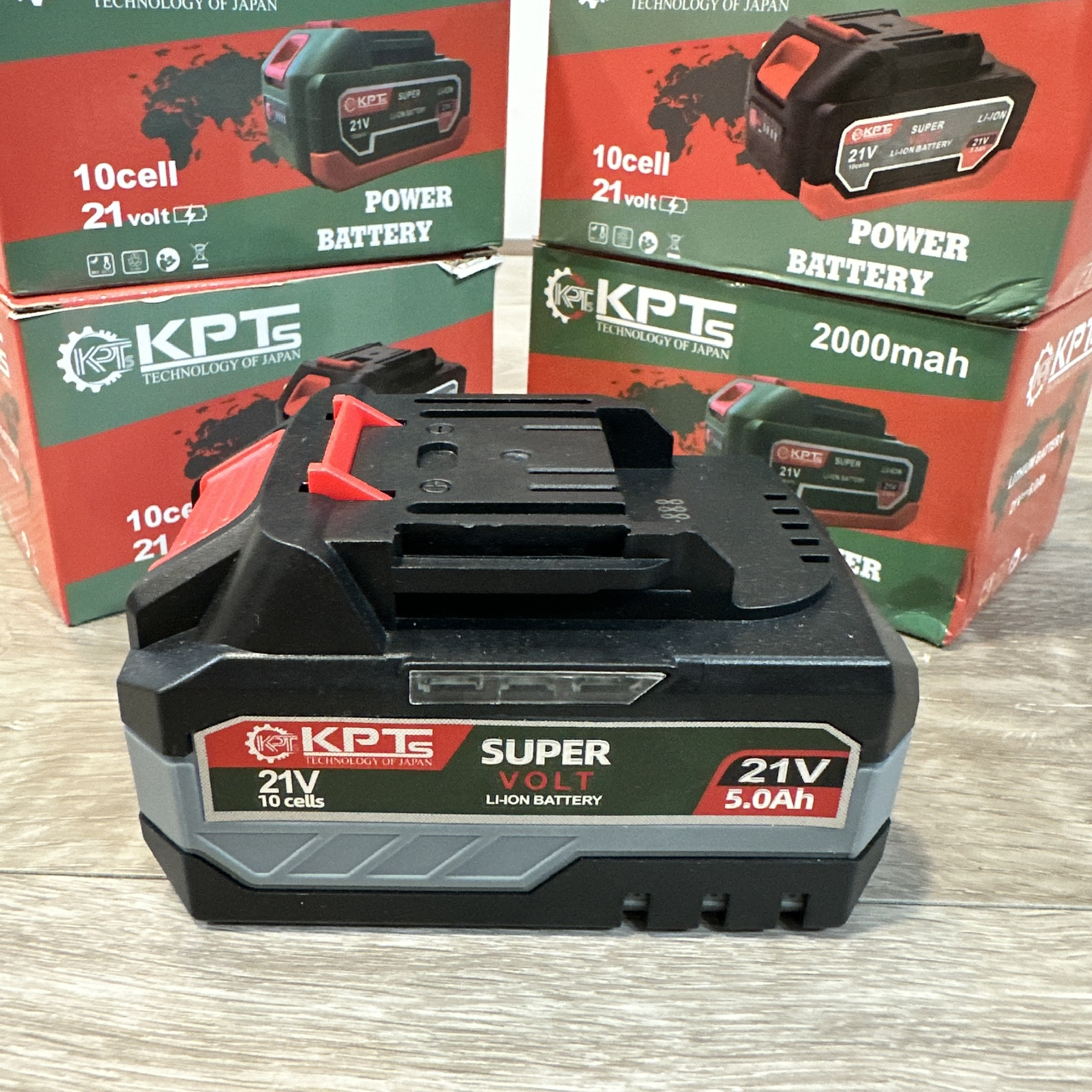 Pin 21V KPTs PIN-10CELL 10 Cell 5.0Ah Chân M21 Lithium-Ion Dùng Cho Máy Khoan Máy Mài Máy Siết Bulông