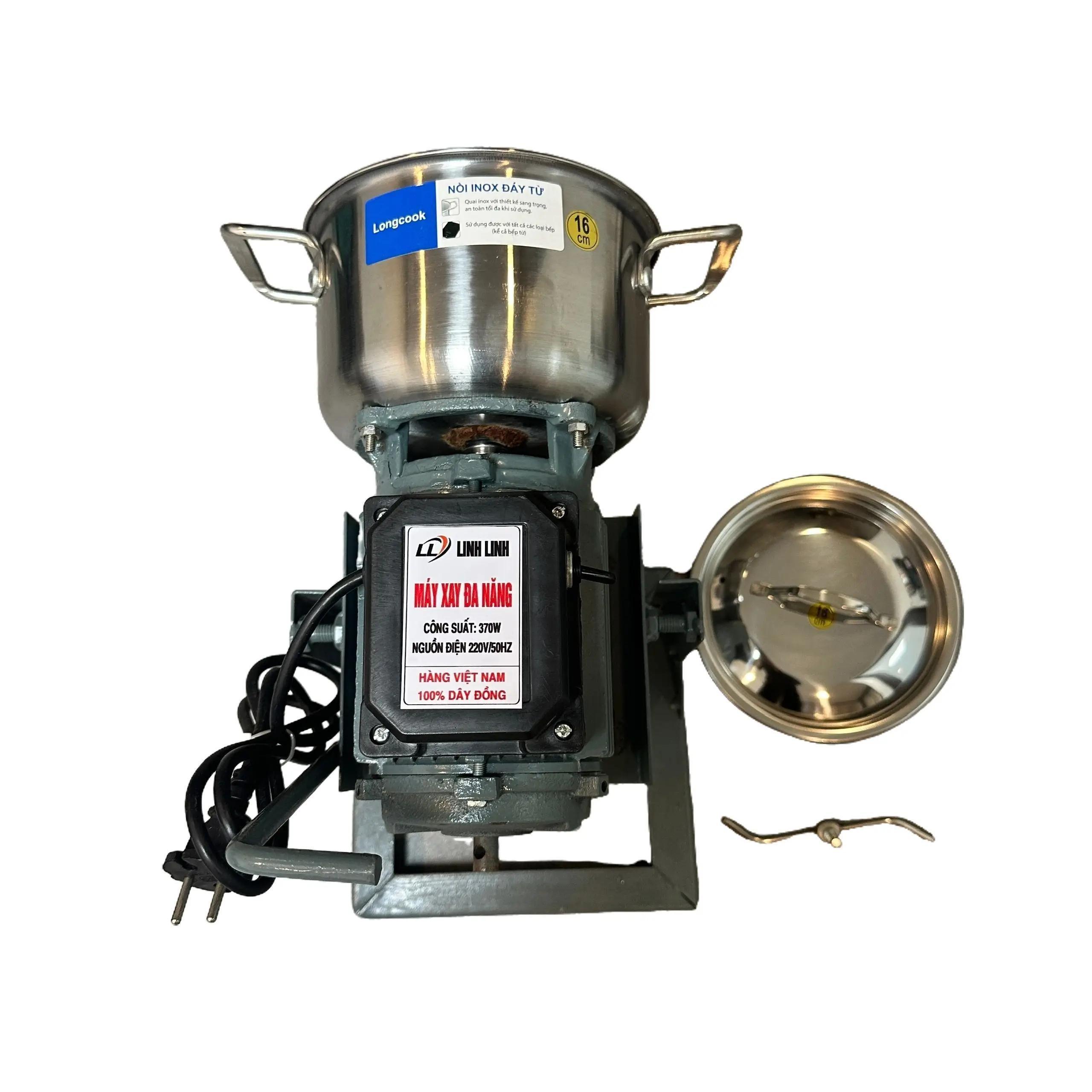 MÁY XAY THỊT CÁ CUA MÁY XAY ĐA NĂNG 370W NỒI ĐÁY BẰNG 16CM 2 DAO KÈM QUE RUỐC INOX