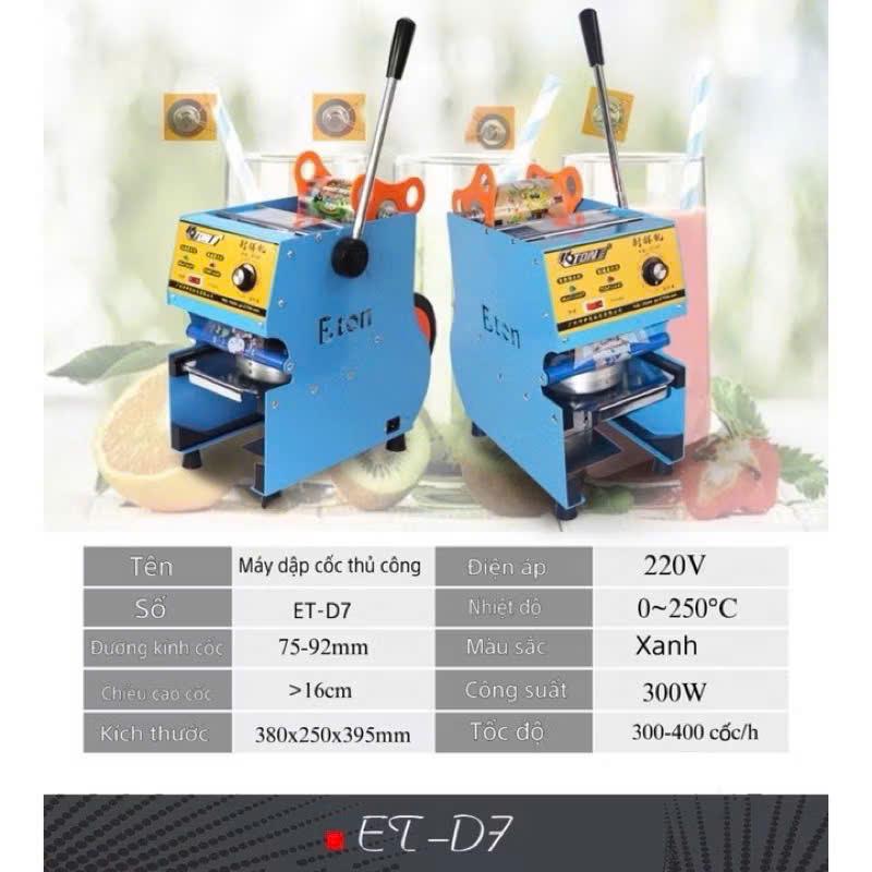 Điện Máy Minh Thành HD - Máy Ép Ly Thủ Công ET-D7S Điều Chỉnh Nhiệt Độ Thời Gian 2s Công Suất 300w Thương hiệu ETON Dây Đồng Bảo Hành Chính Hãng