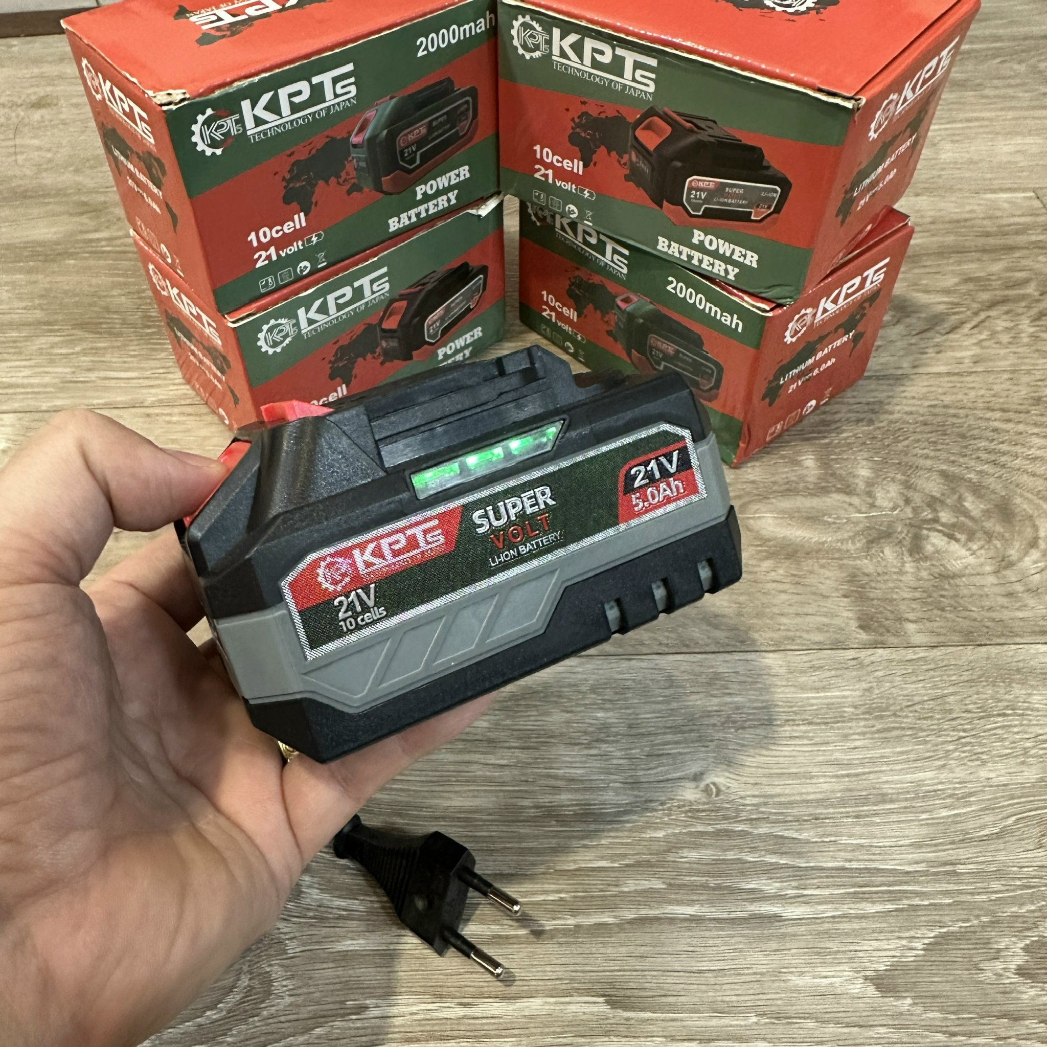 Pin 21V KPTs PIN-10CELL 10 Cell 5.0Ah Chân M21 Lithium-Ion Dùng Cho Máy Khoan Máy Mài Máy Siết Bulông